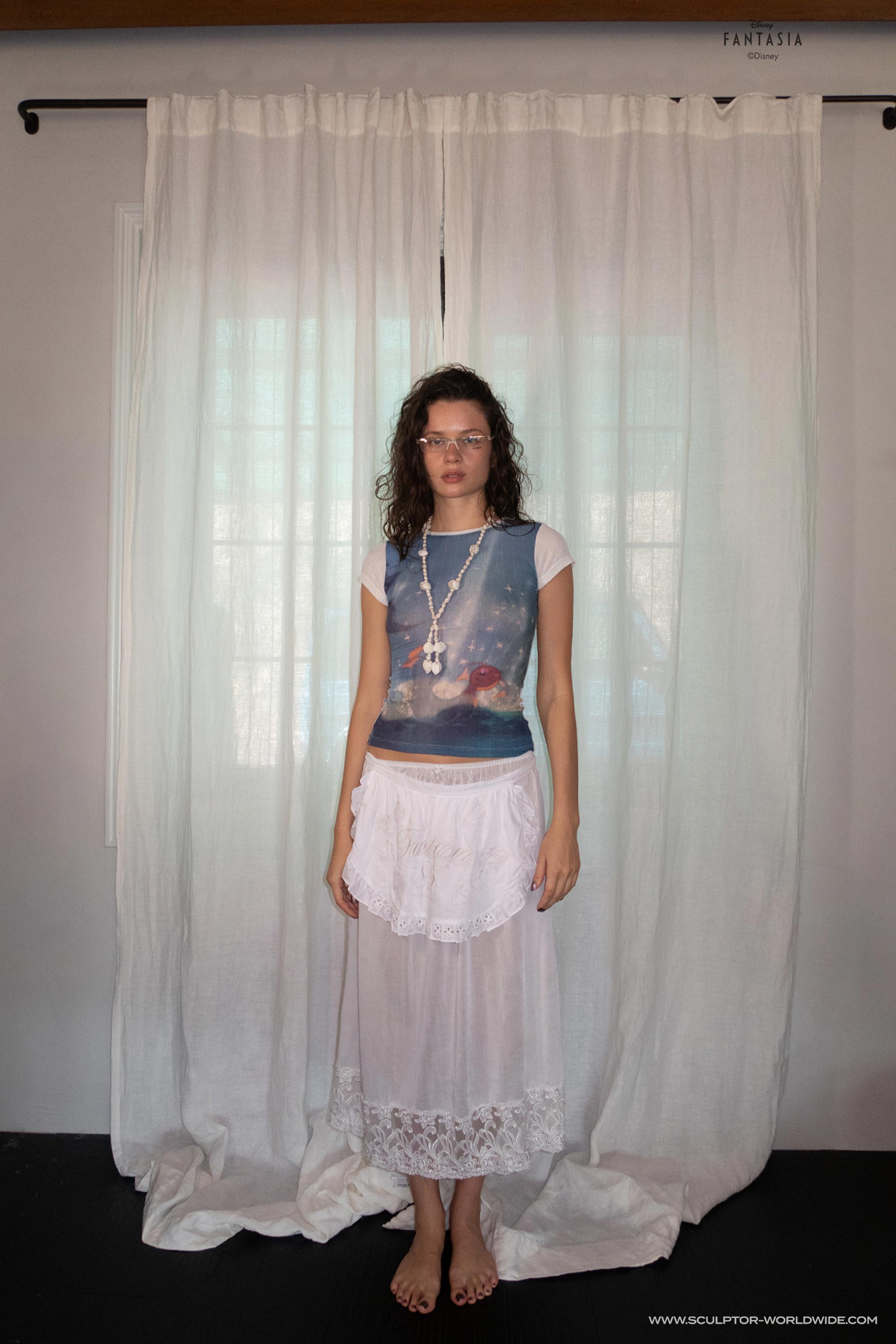★SCULPTOR★ Sculptor X Fantasia Fairy Tee White SC25S298WH Sculptor X Fantasia] Fairy Tee Pale Pink