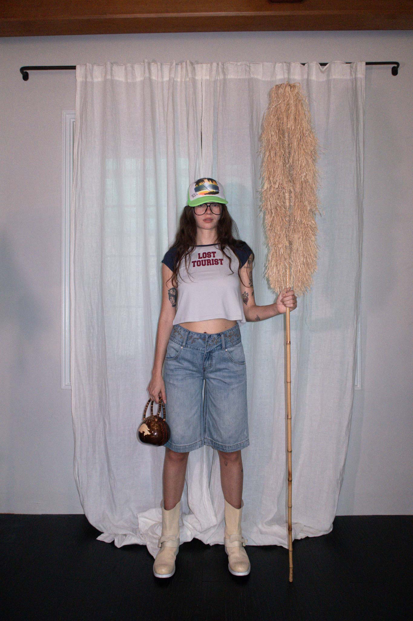 Lost Tourist Tee Raw/Dusty Navy