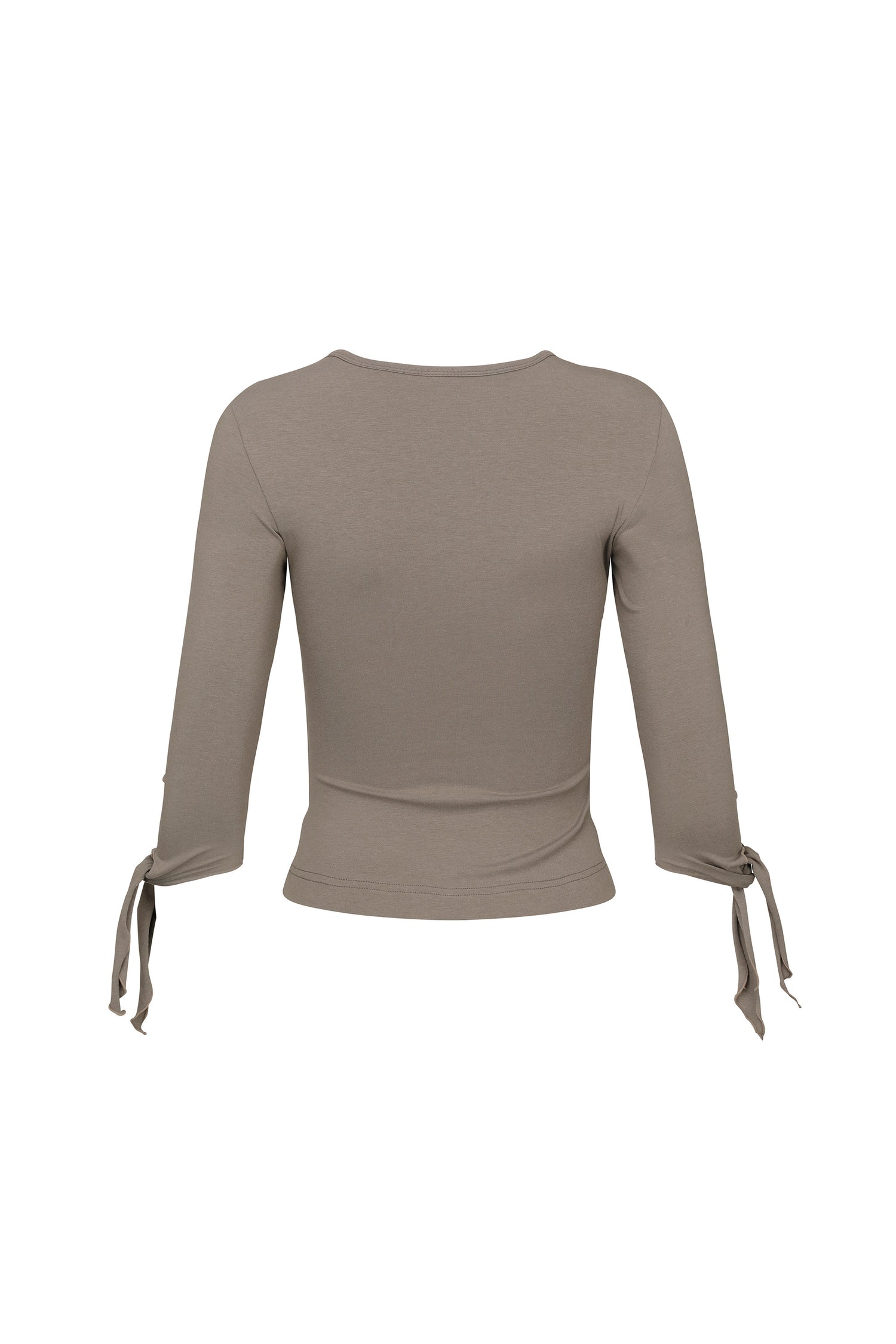 Tie Sleeve Tee Taupe