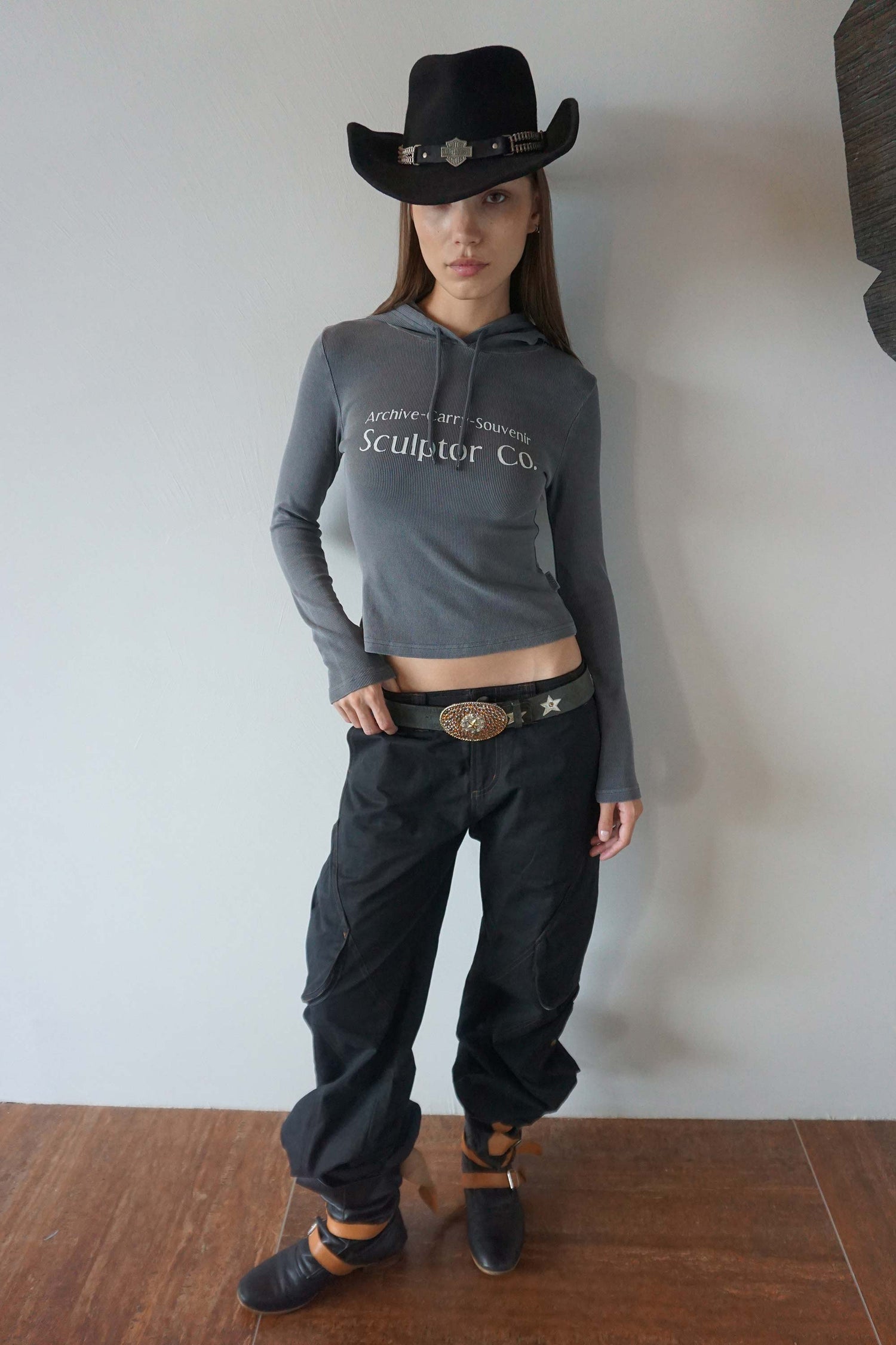 Archive Pigment Hoodie Tee Dusty Charcoal