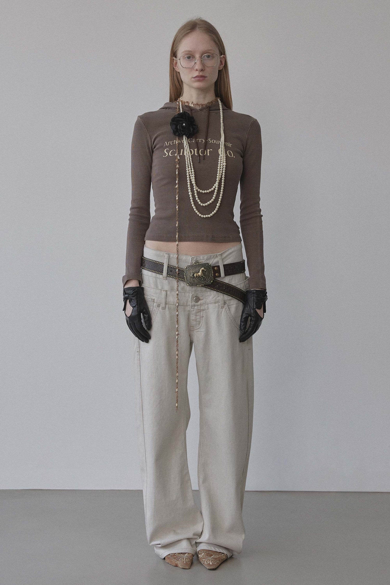 Archive Pigment Hoodie Tee Dusty Brown