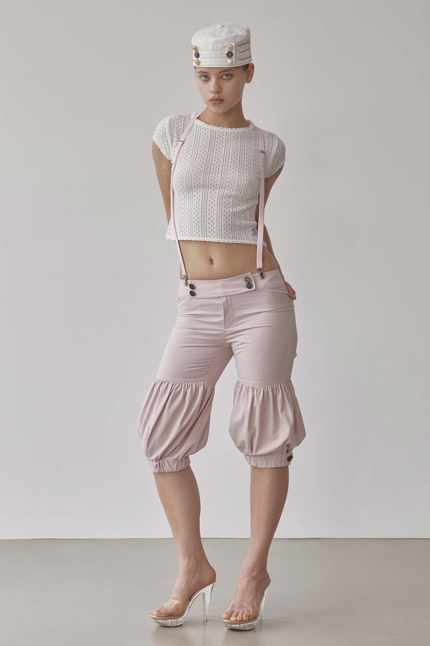 Balloon Capri Pants Baby Pink