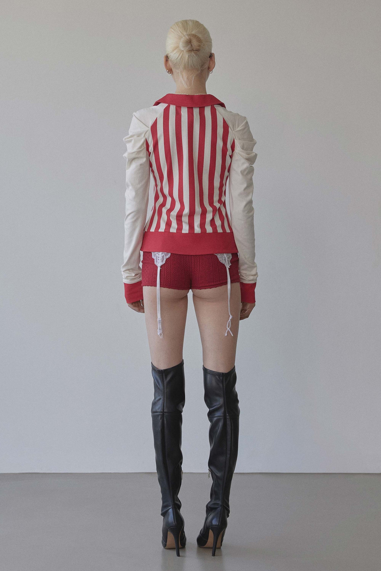 Good Girl Collar Tee Red Stripe