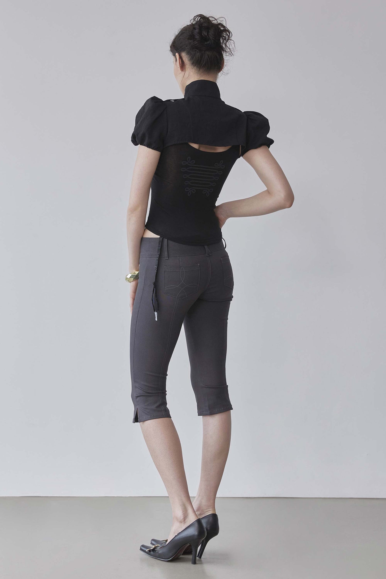 Garter Reversible Top Black