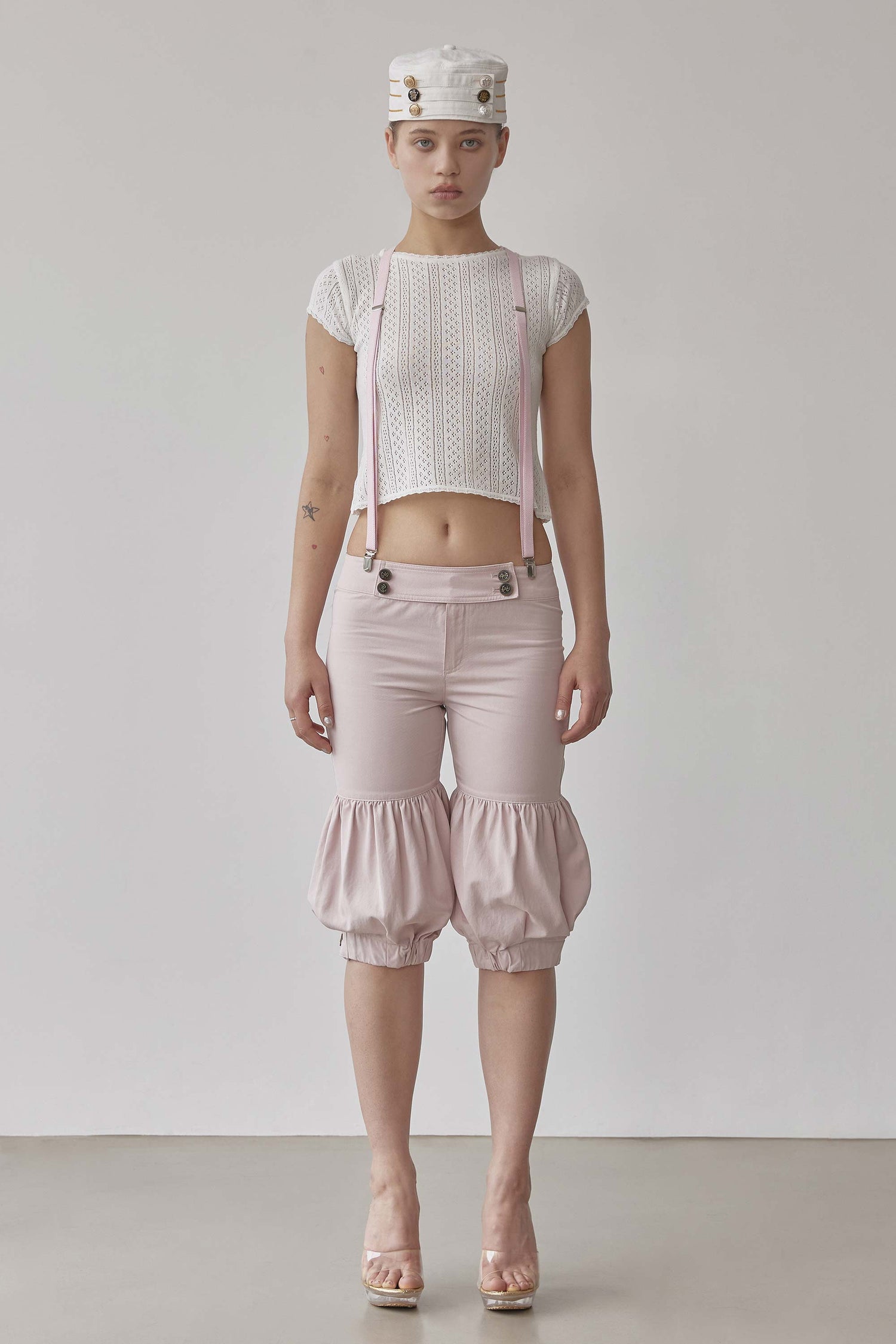 Balloon Capri Pants Baby Pink