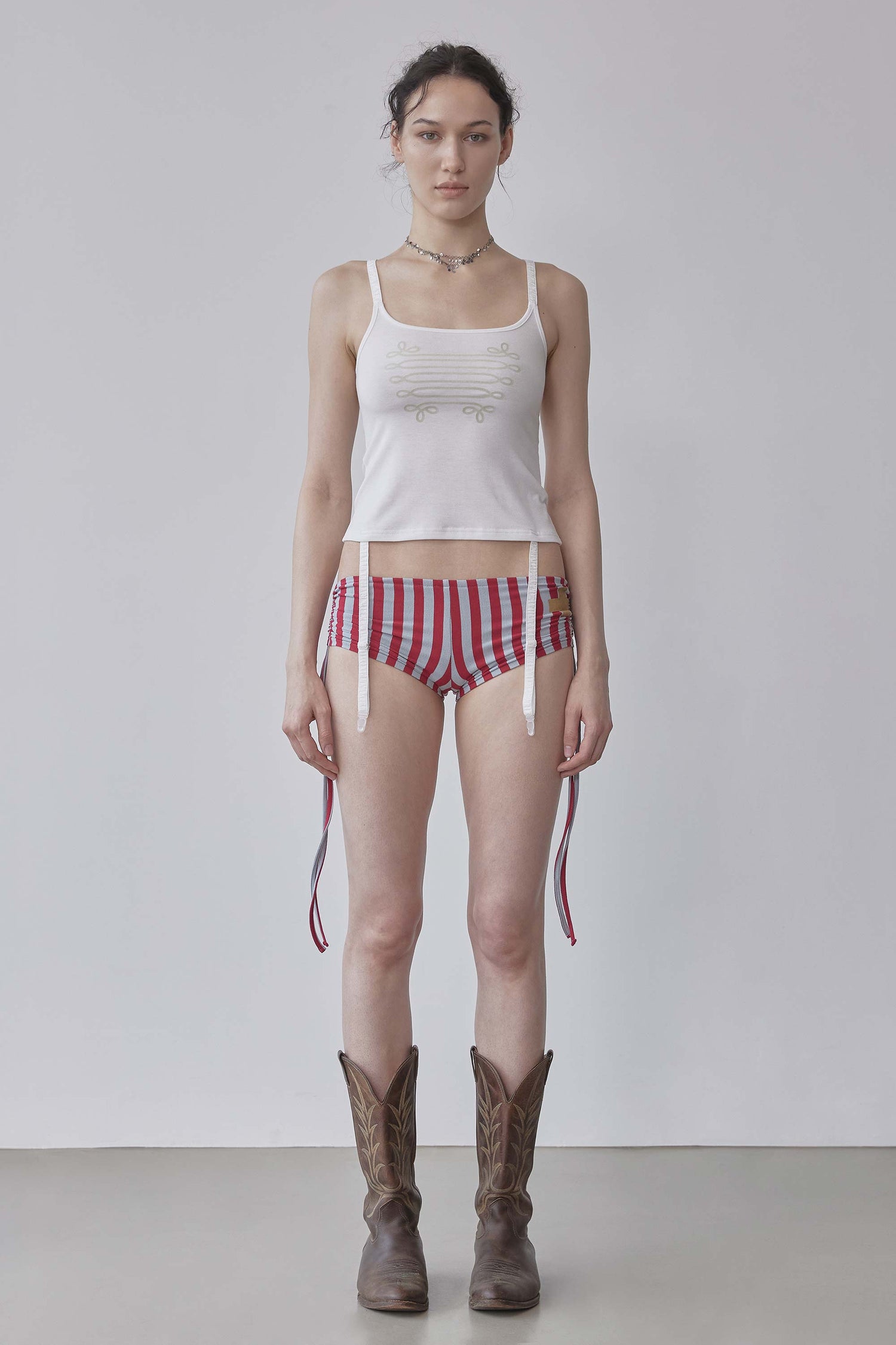 Garter Reversible Top White