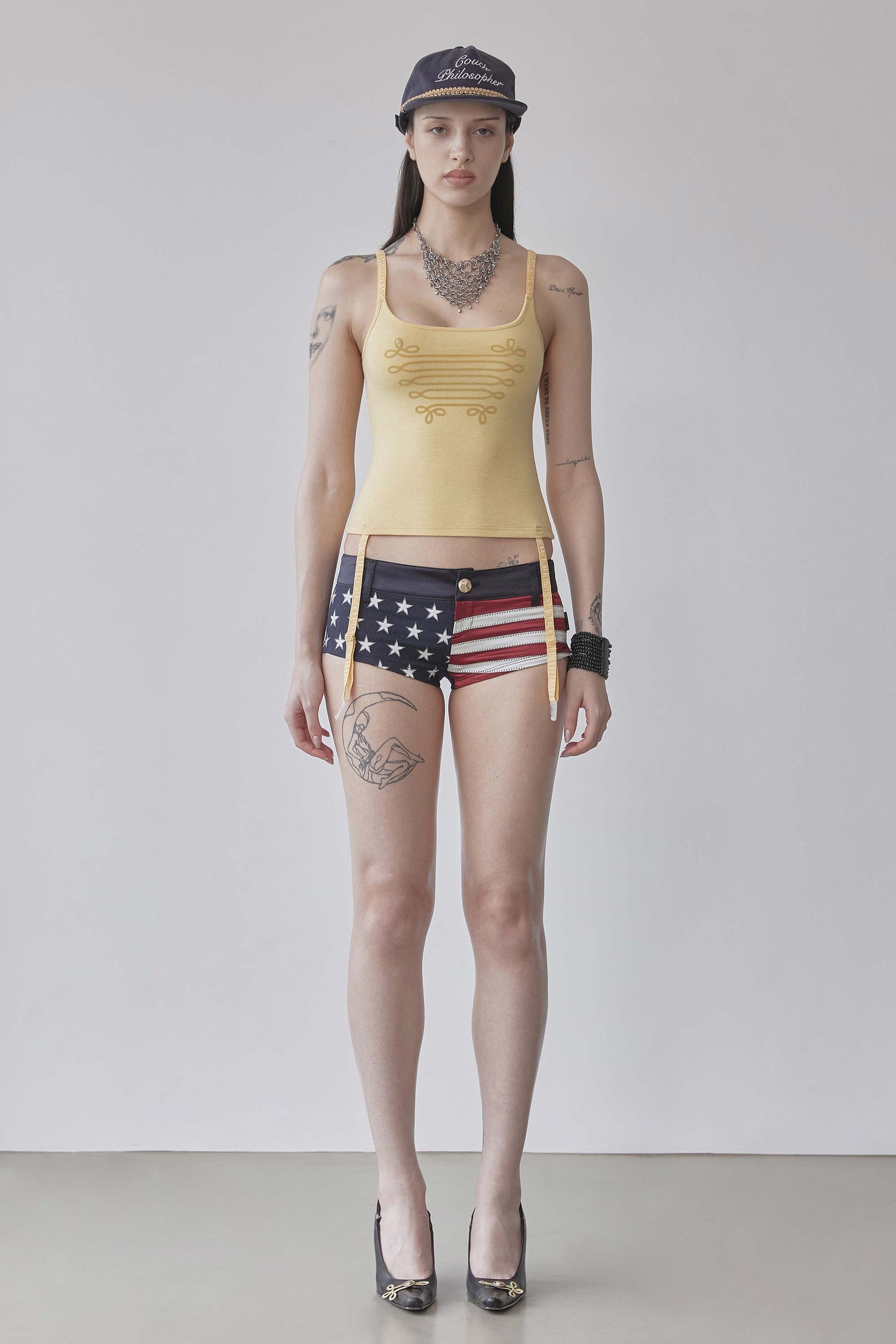 Garter Reversible Top Yellow