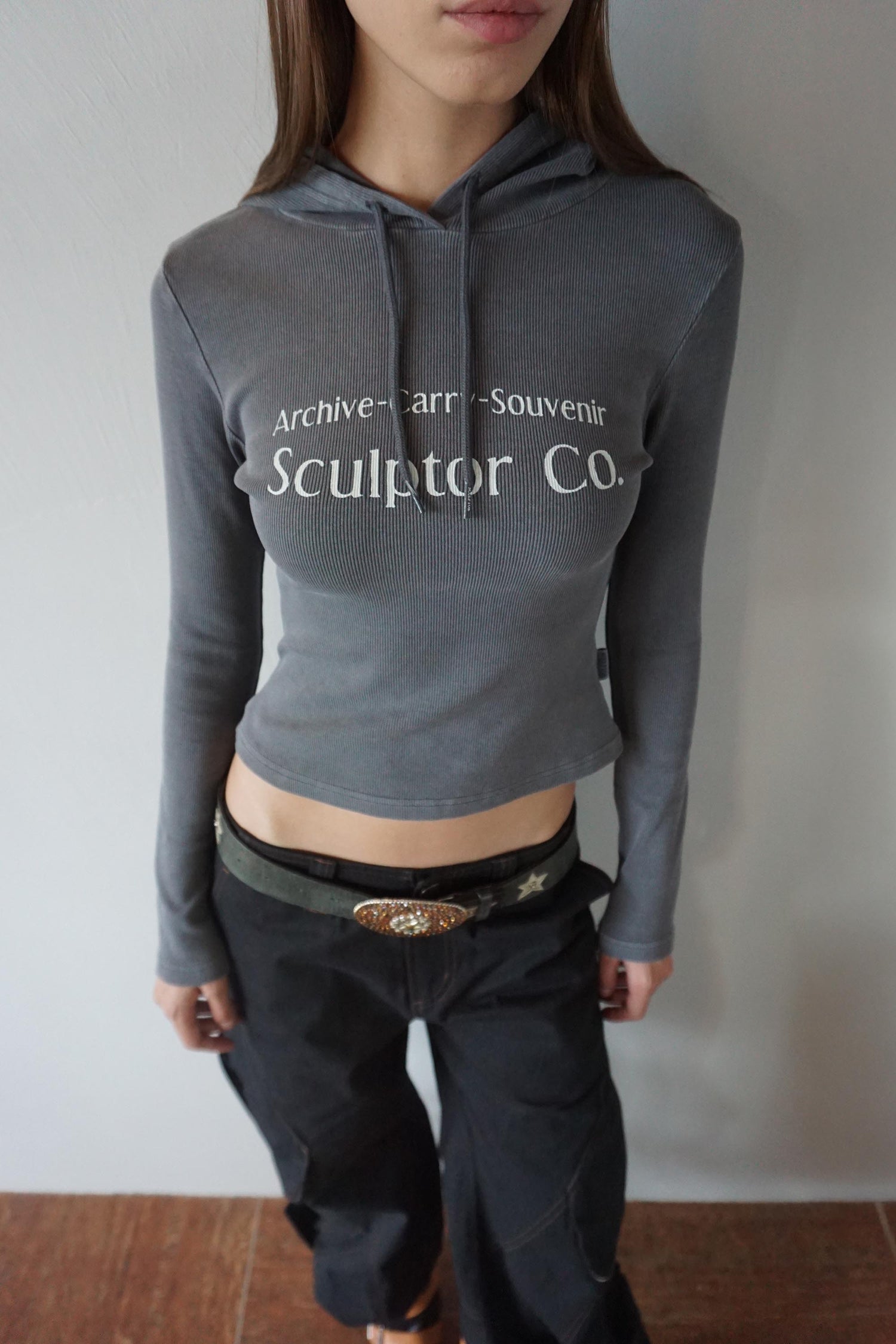 Archive Pigment Hoodie Tee Dusty Charcoal