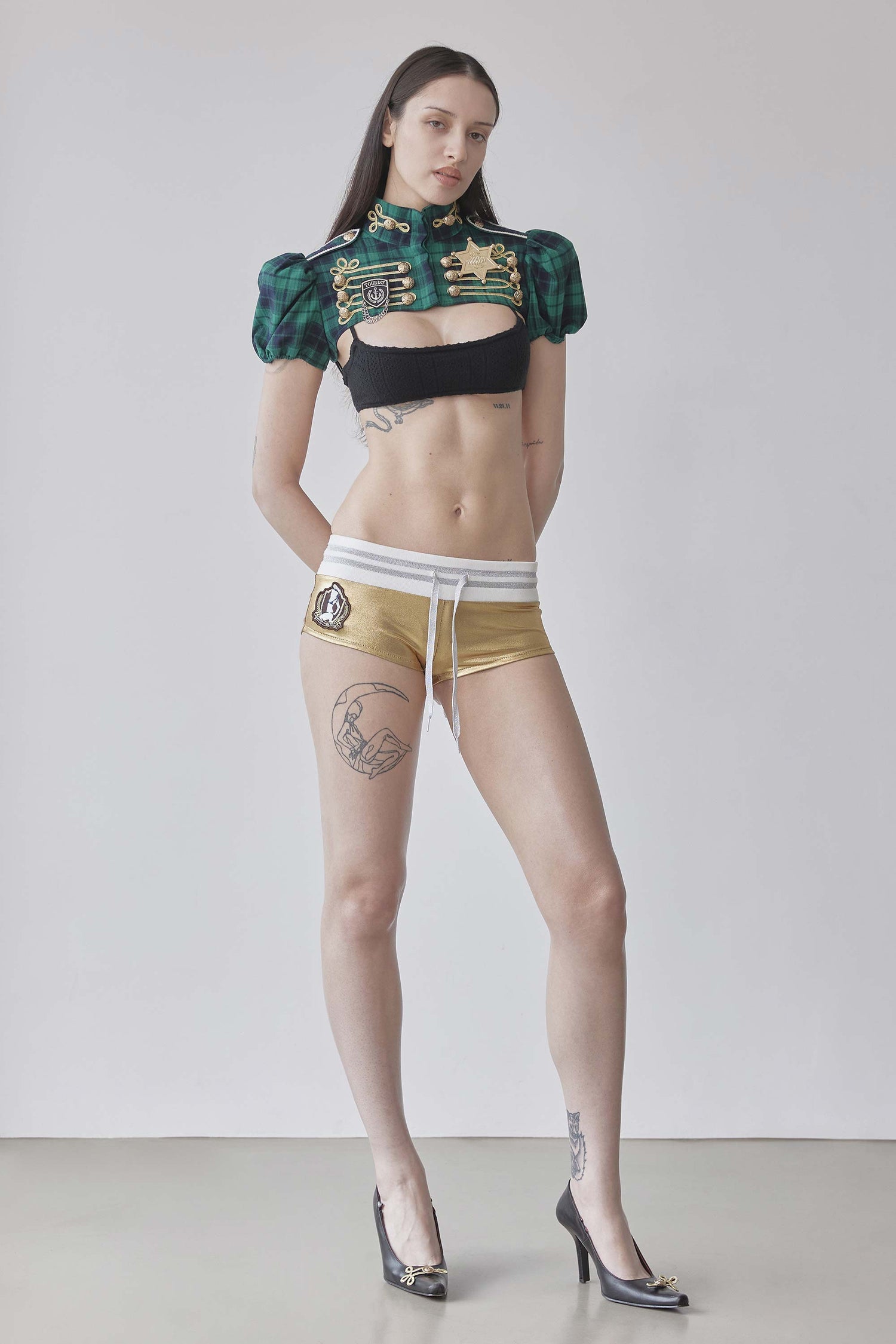 Marine Metallic Shorts Metallic Gold