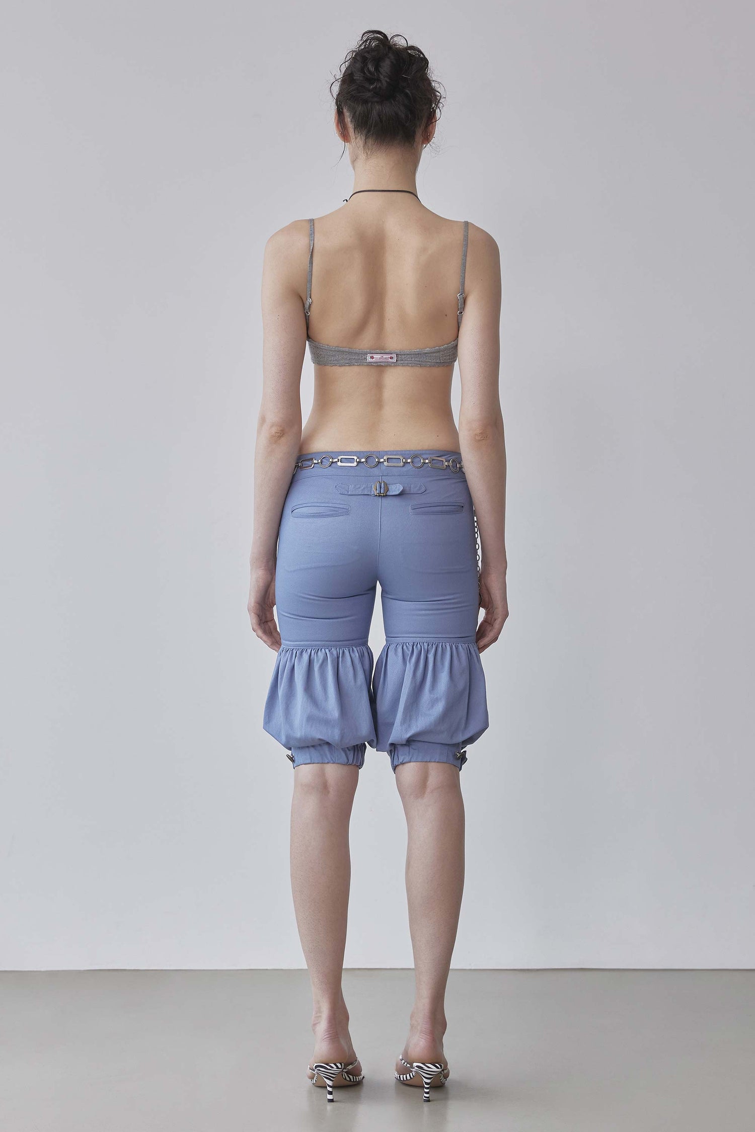 Balloon Capri Pants Blue