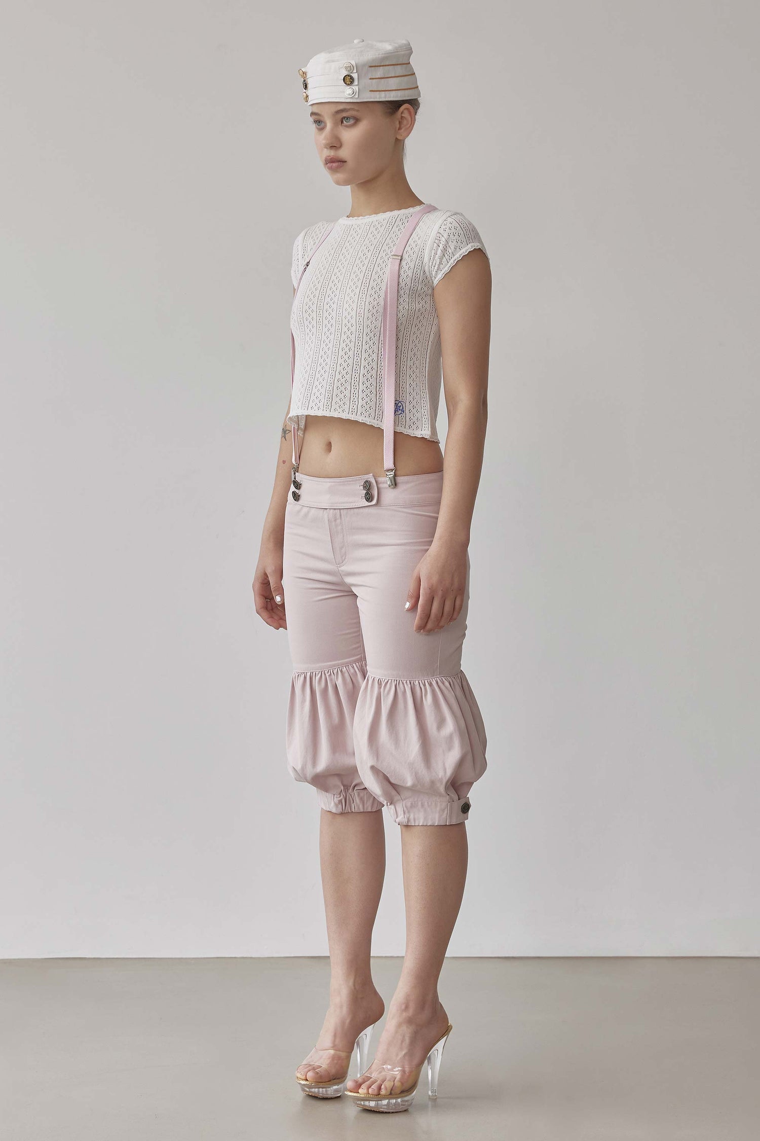 Balloon Capri Pants Baby Pink