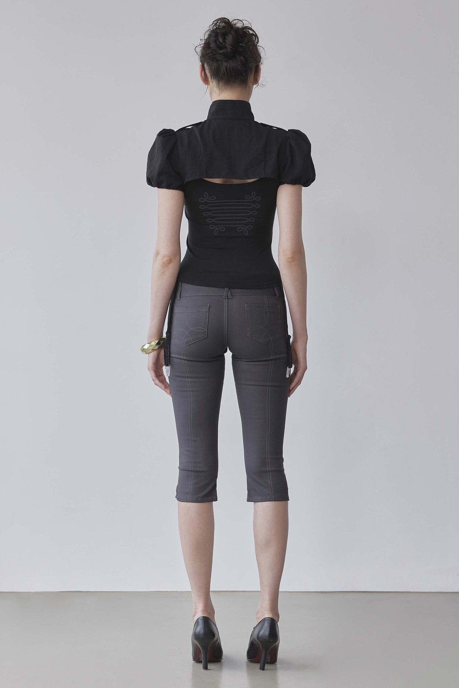 Garter Reversible Top Black