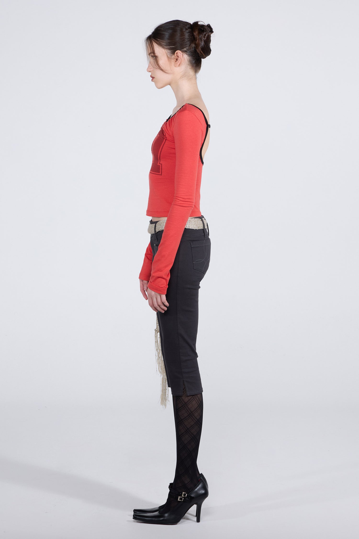 Scoop Back Strap Top Tomato