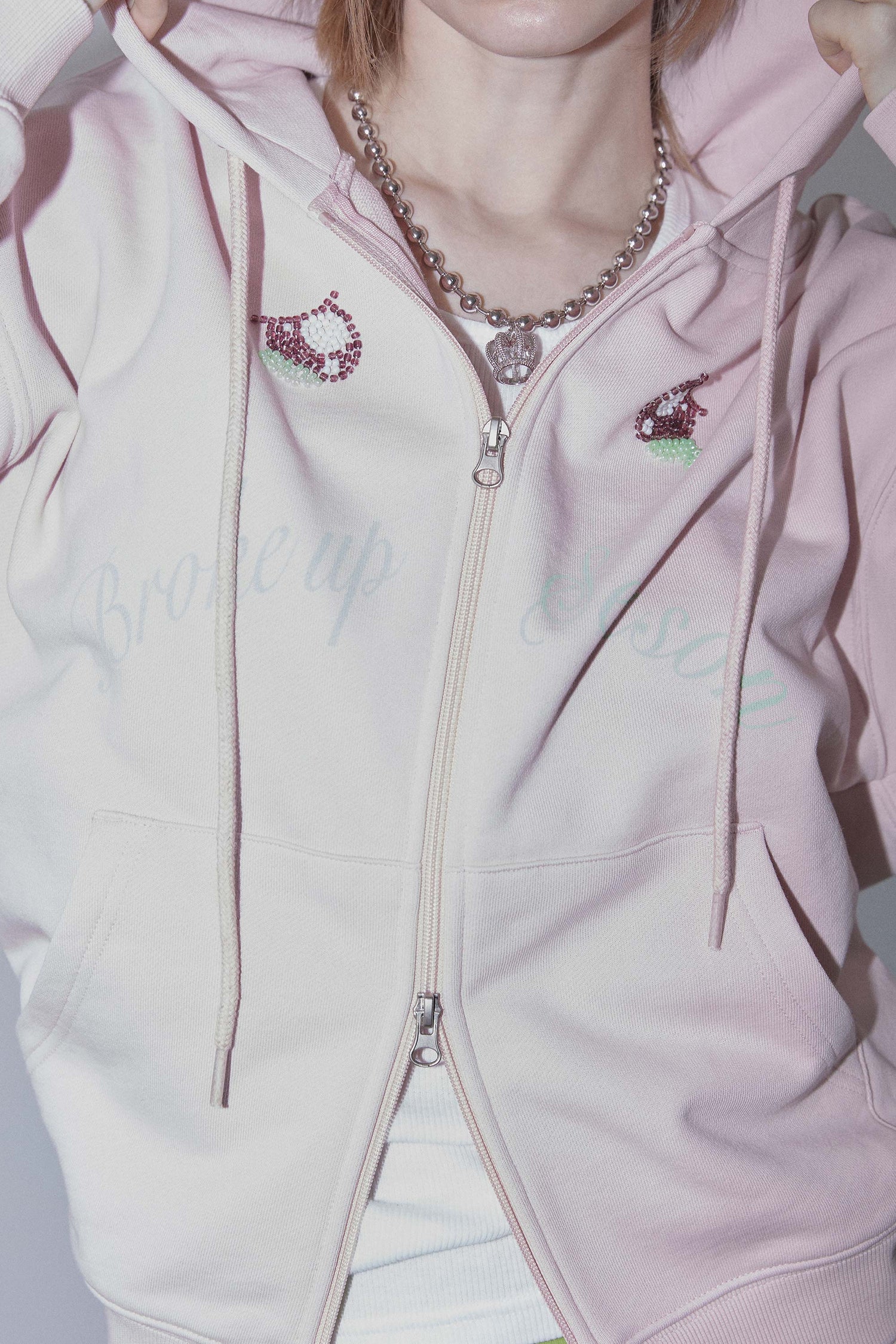 My Go To Hoodie Zip-Up Baby Pink