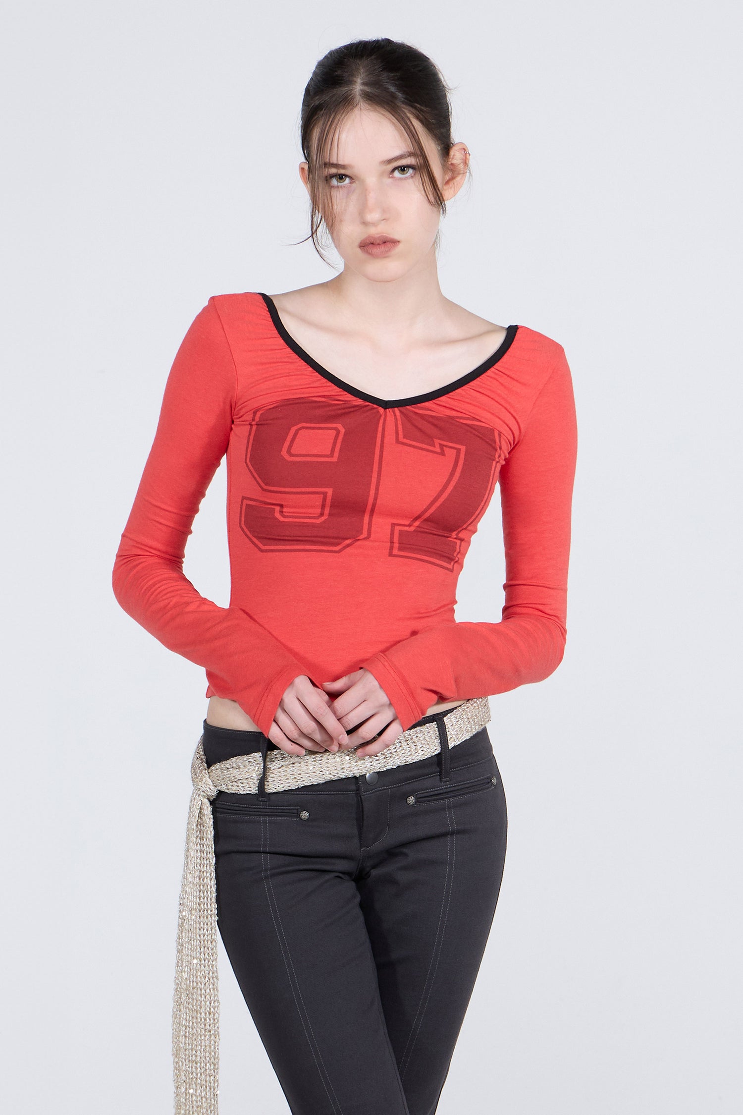 Scoop Back Strap Top Tomato