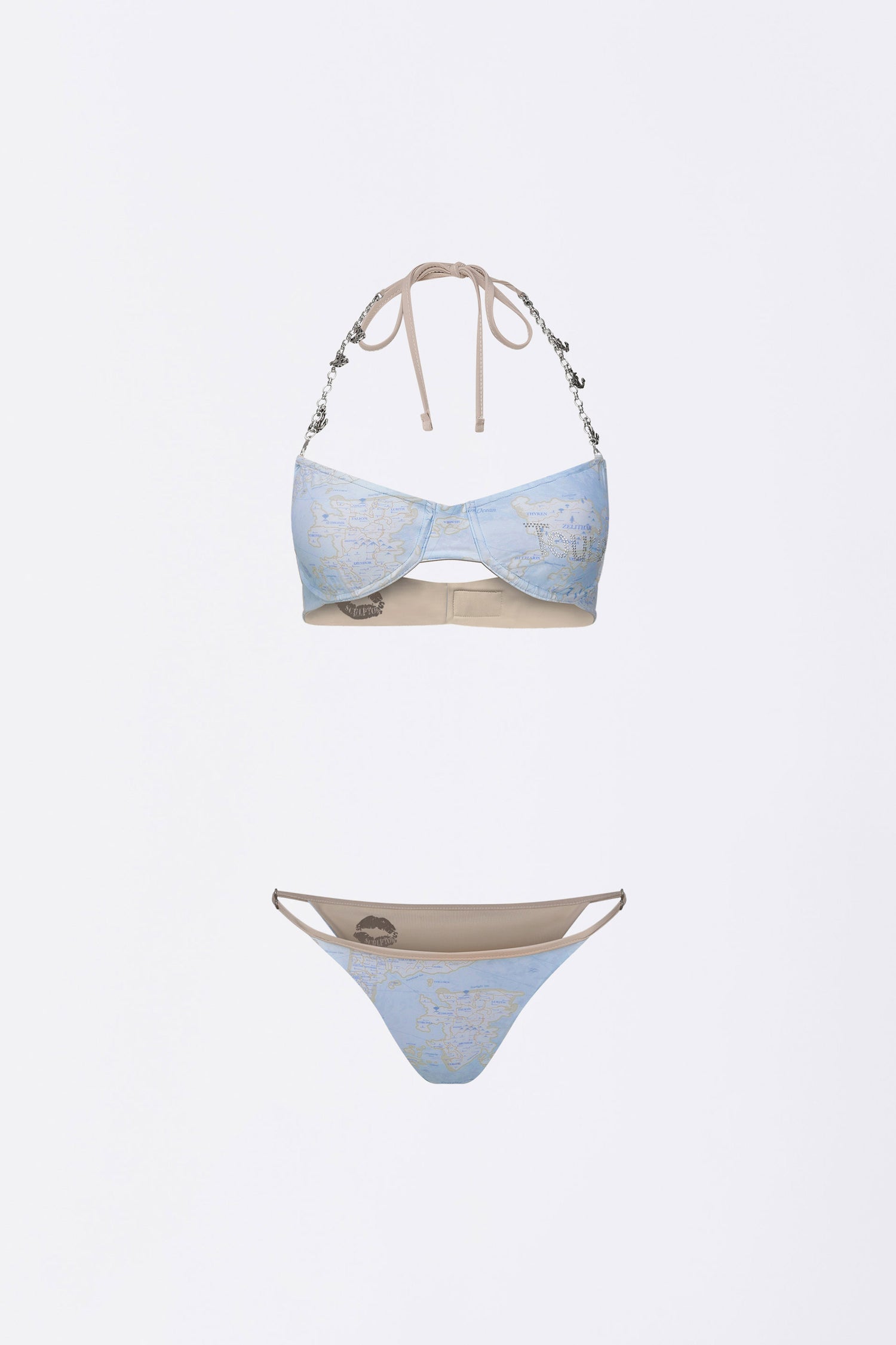 Marine Bikini Blue Map