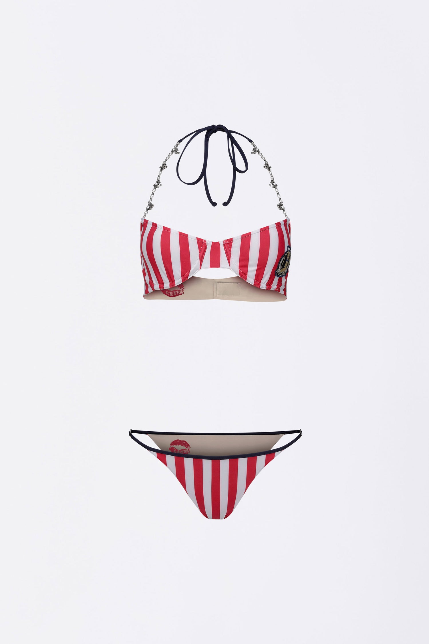 Marine Bikini Red Stripe