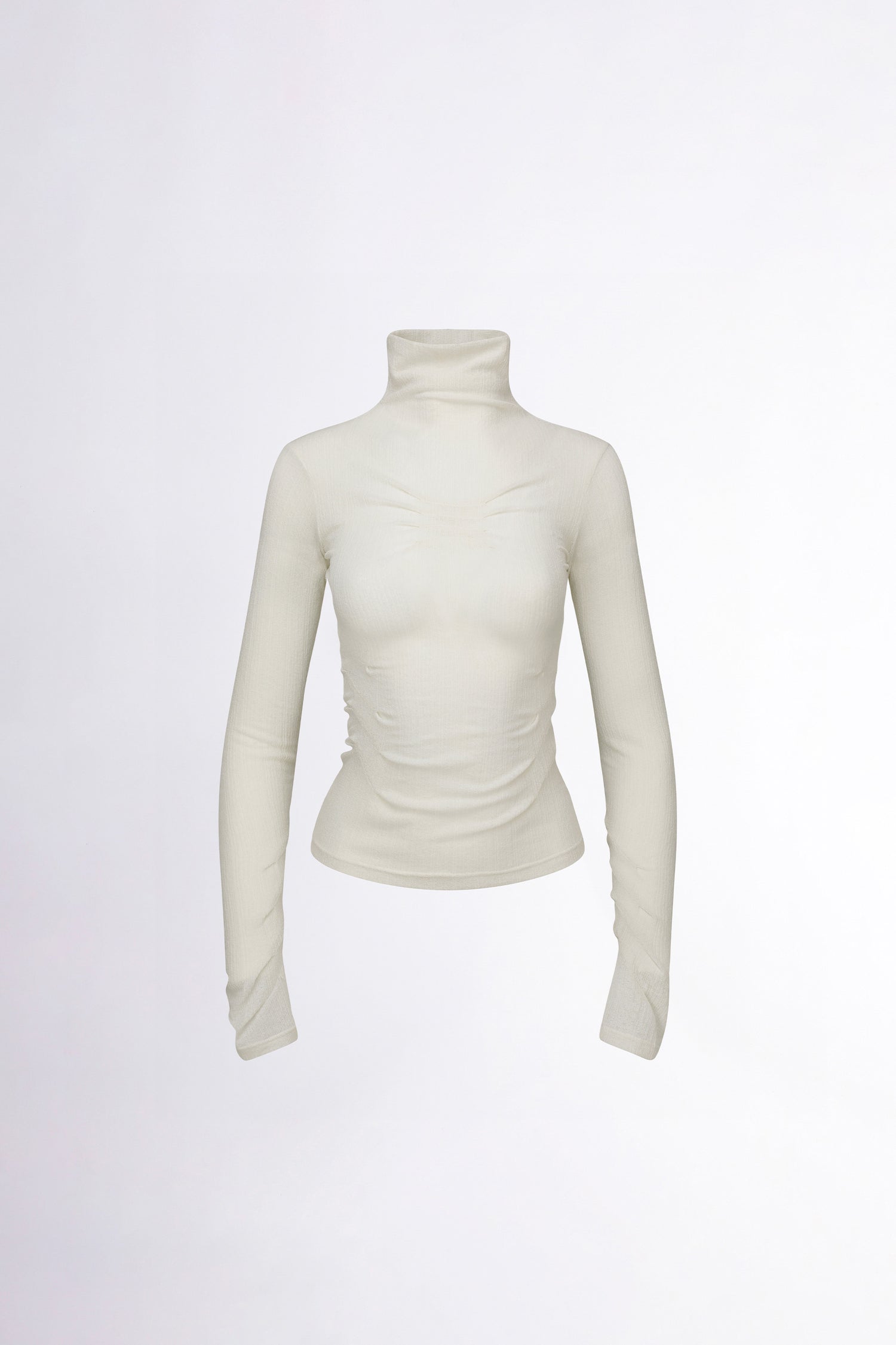 Origami Turtle Neck Tee Ivory