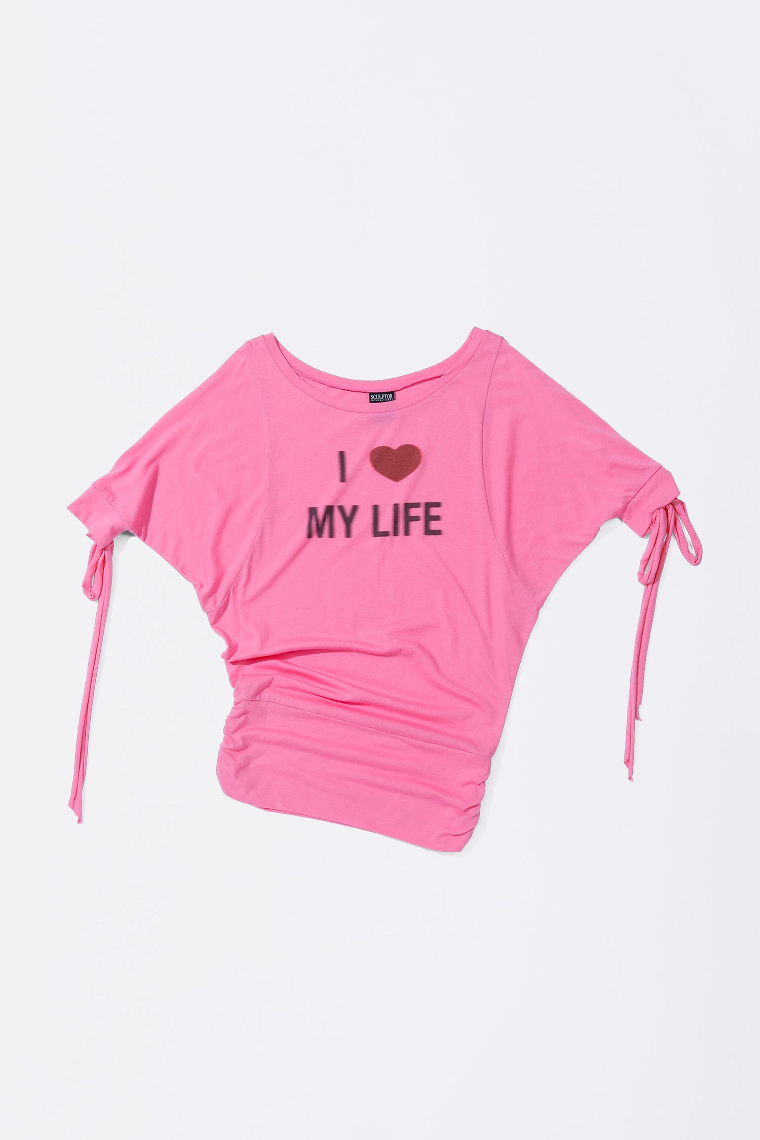 Tie Sleeve Tee Coral