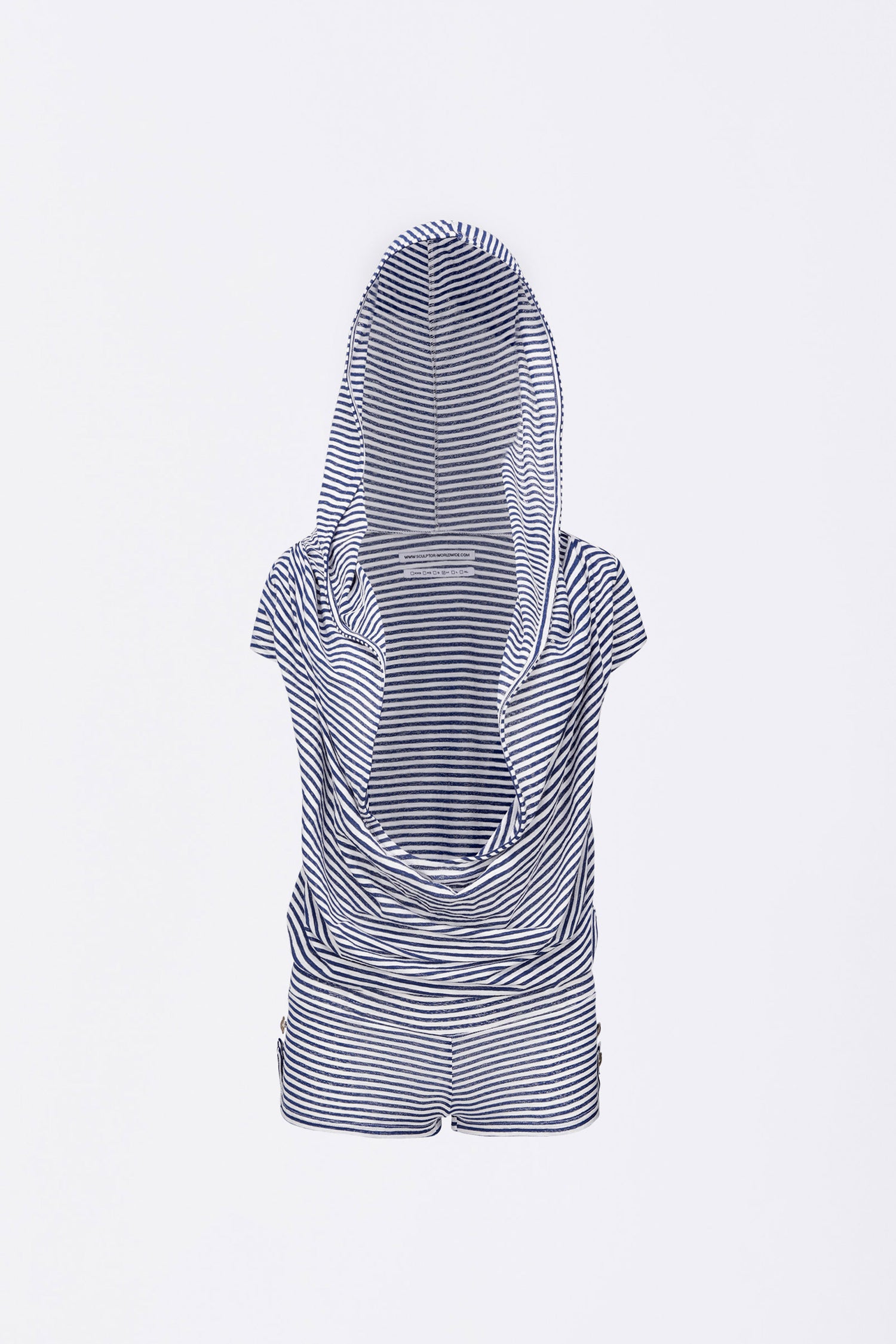 Marine Draped Romper Navy