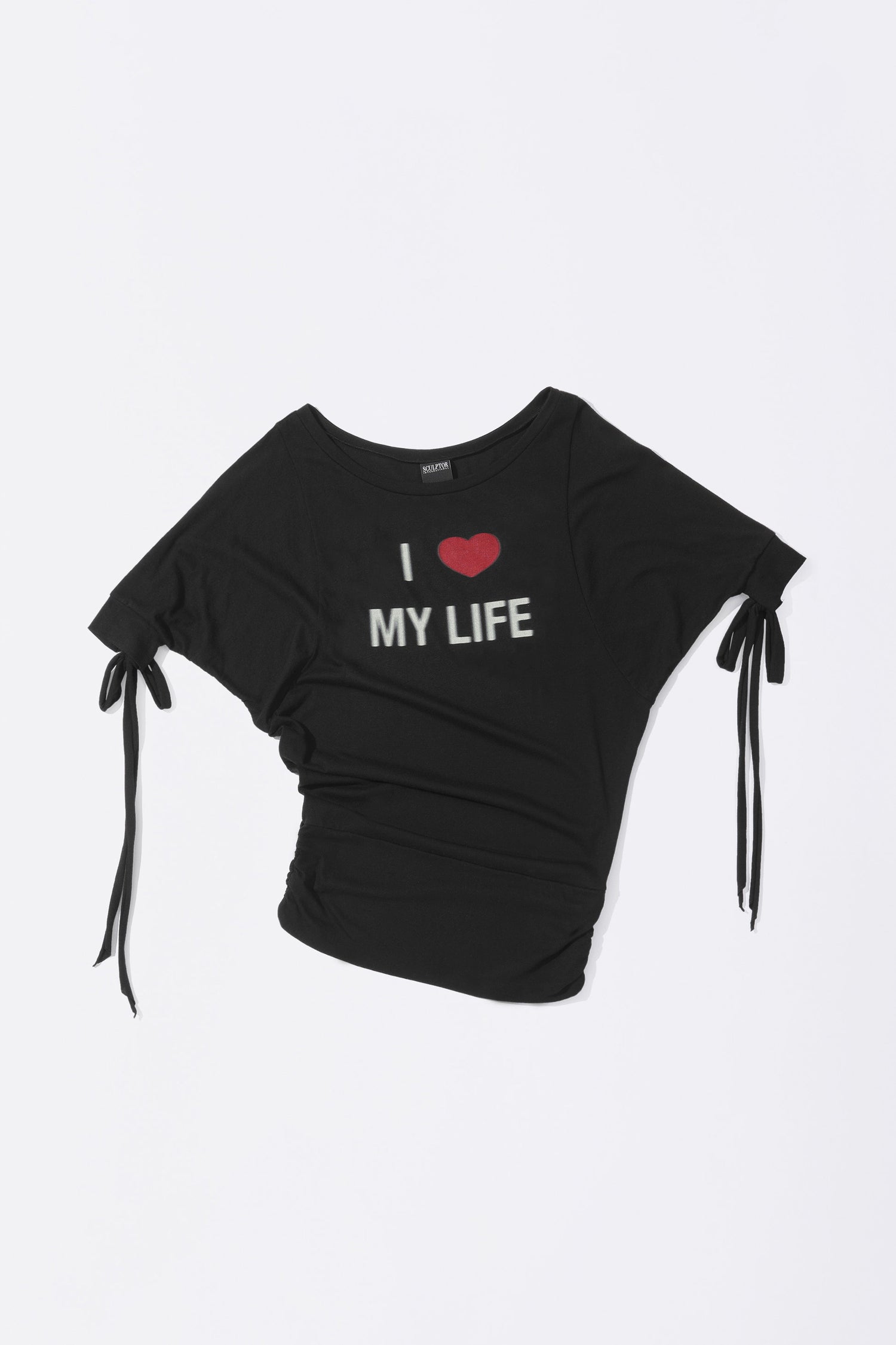 Tie Sleeve Tee Black