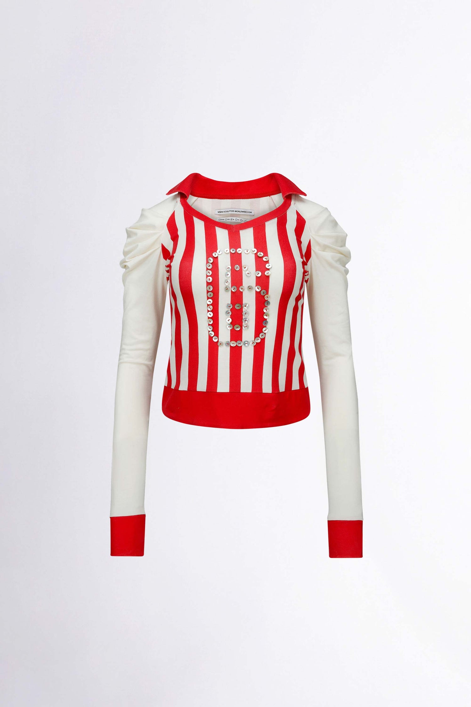 Good Girl Collar Tee Red Stripe