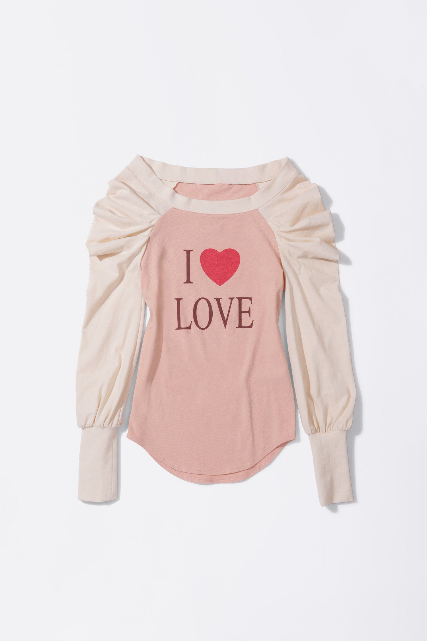 Love Off-Shoulder Tee Peach