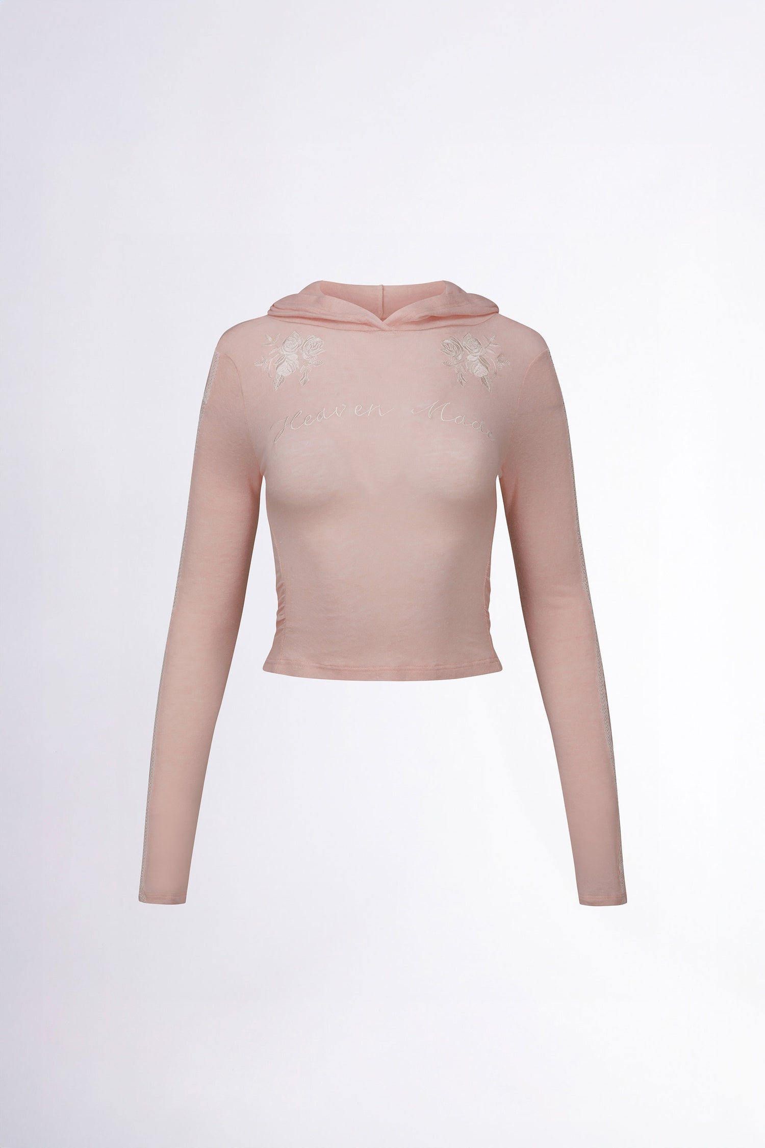 Rose Angora Hoodie Tee Peach Fuzz