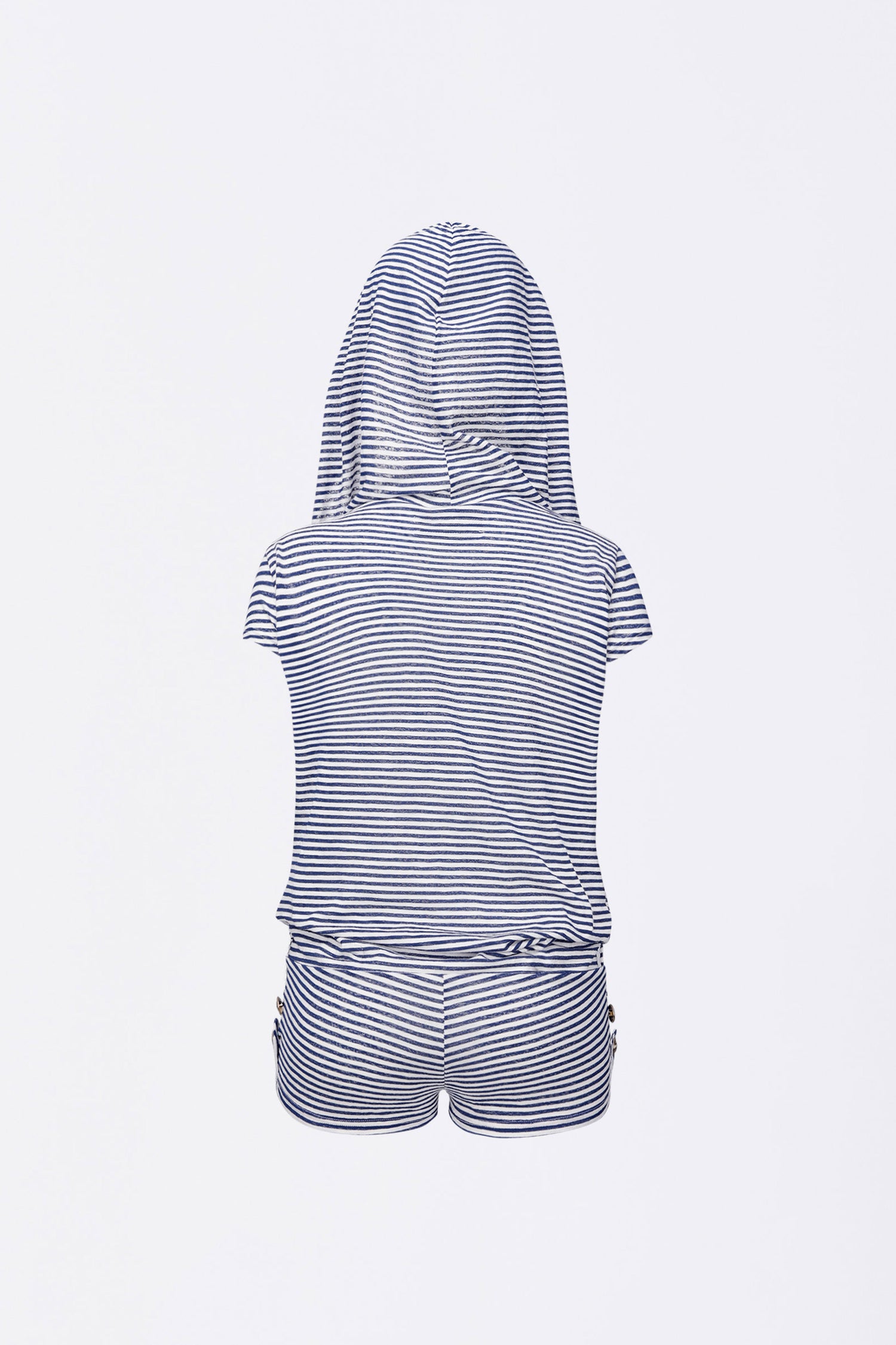 Marine Draped Romper Navy