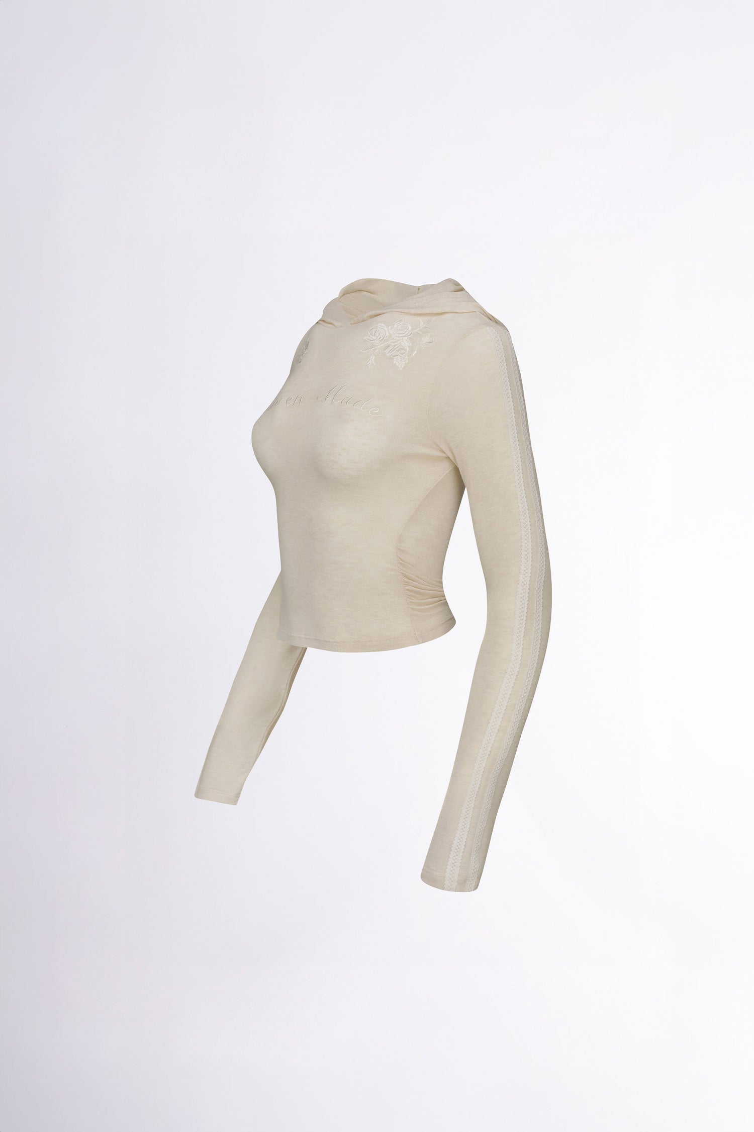 Rose Angora Hoodie Tee Raw