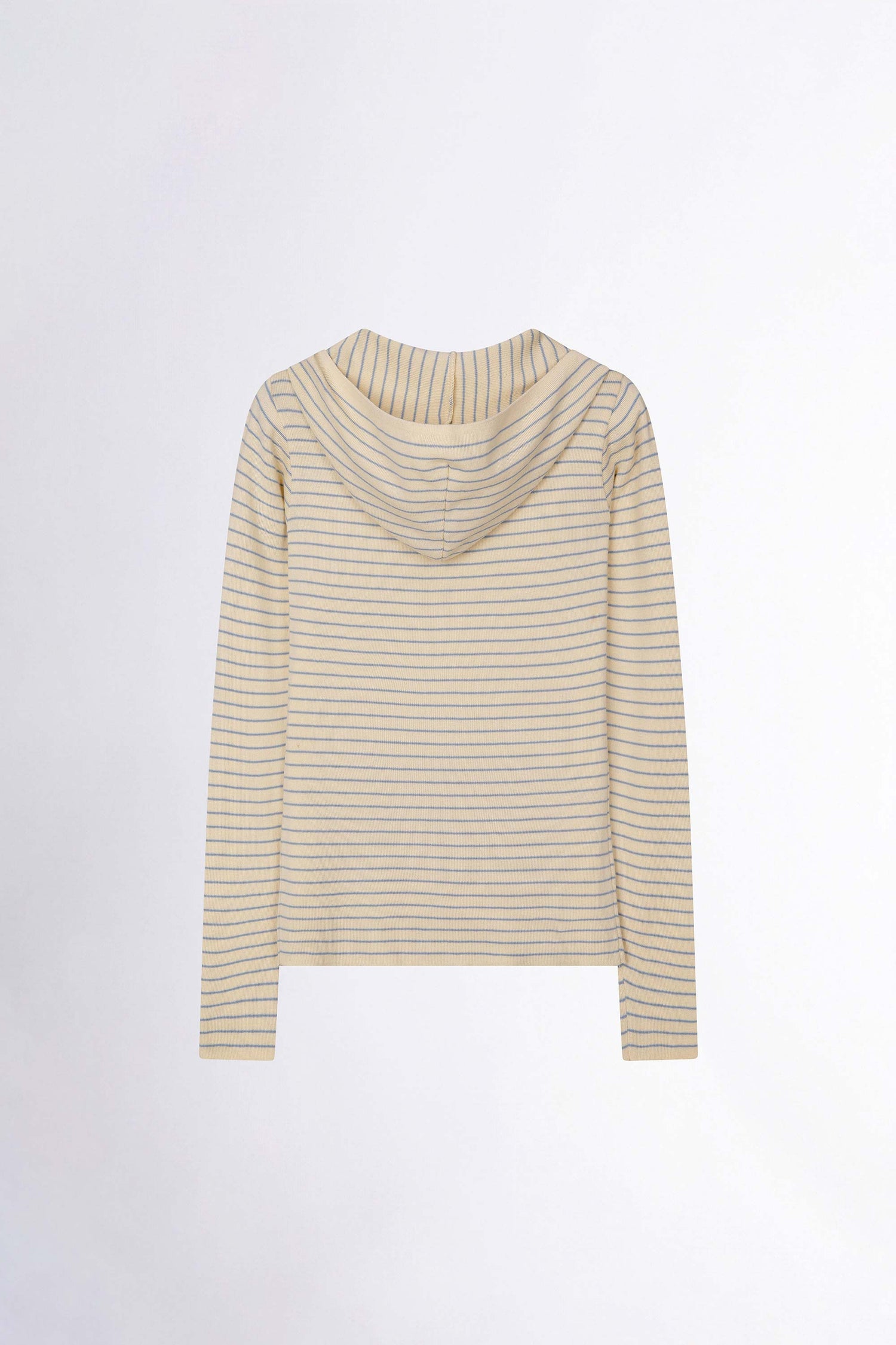 Knitted Stripe Hoodie Butter/Baby Blue