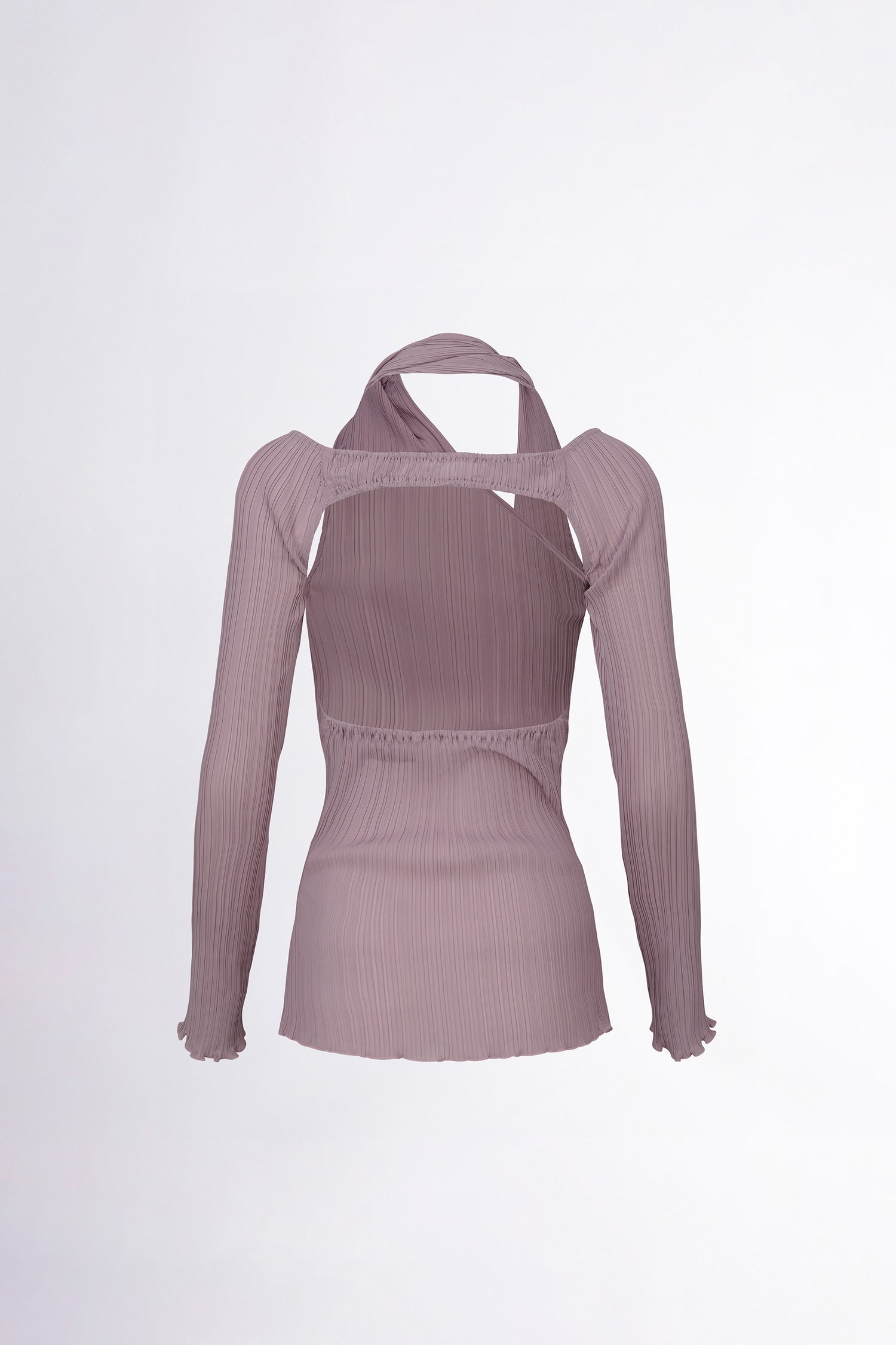 Beaded Scarf Set-Up Top Mauve