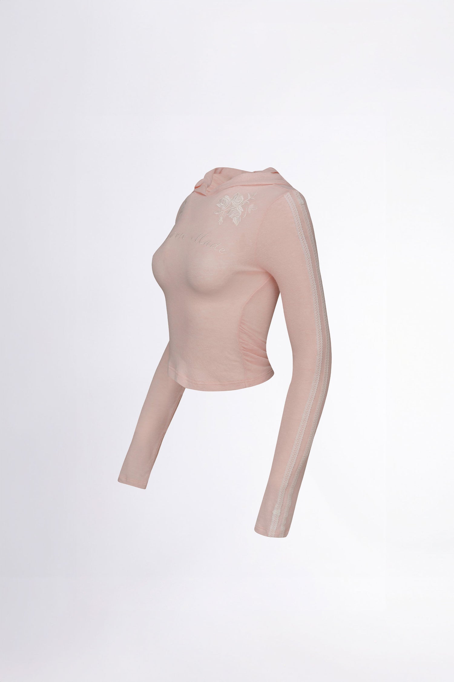 Rose Angora Hoodie Tee Peach Fuzz