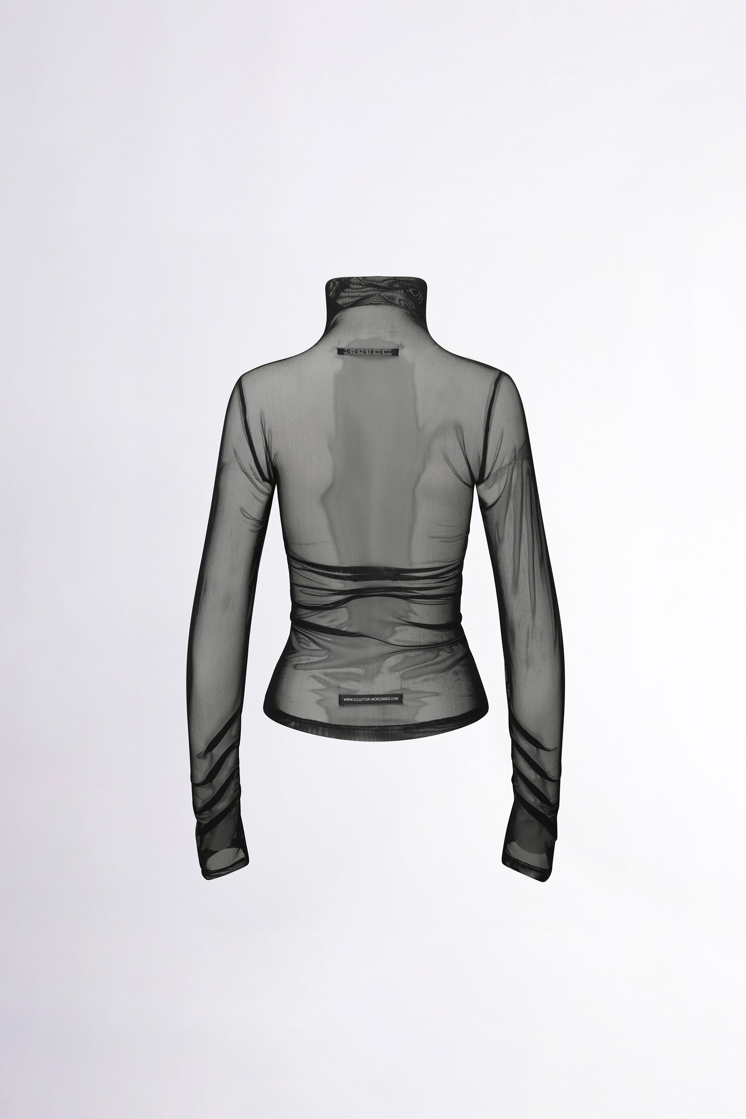 Origami Turtle Neck Tee Black