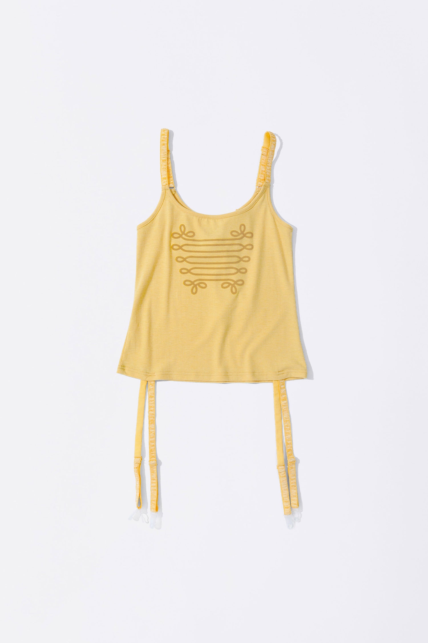 Garter Reversible Top Yellow