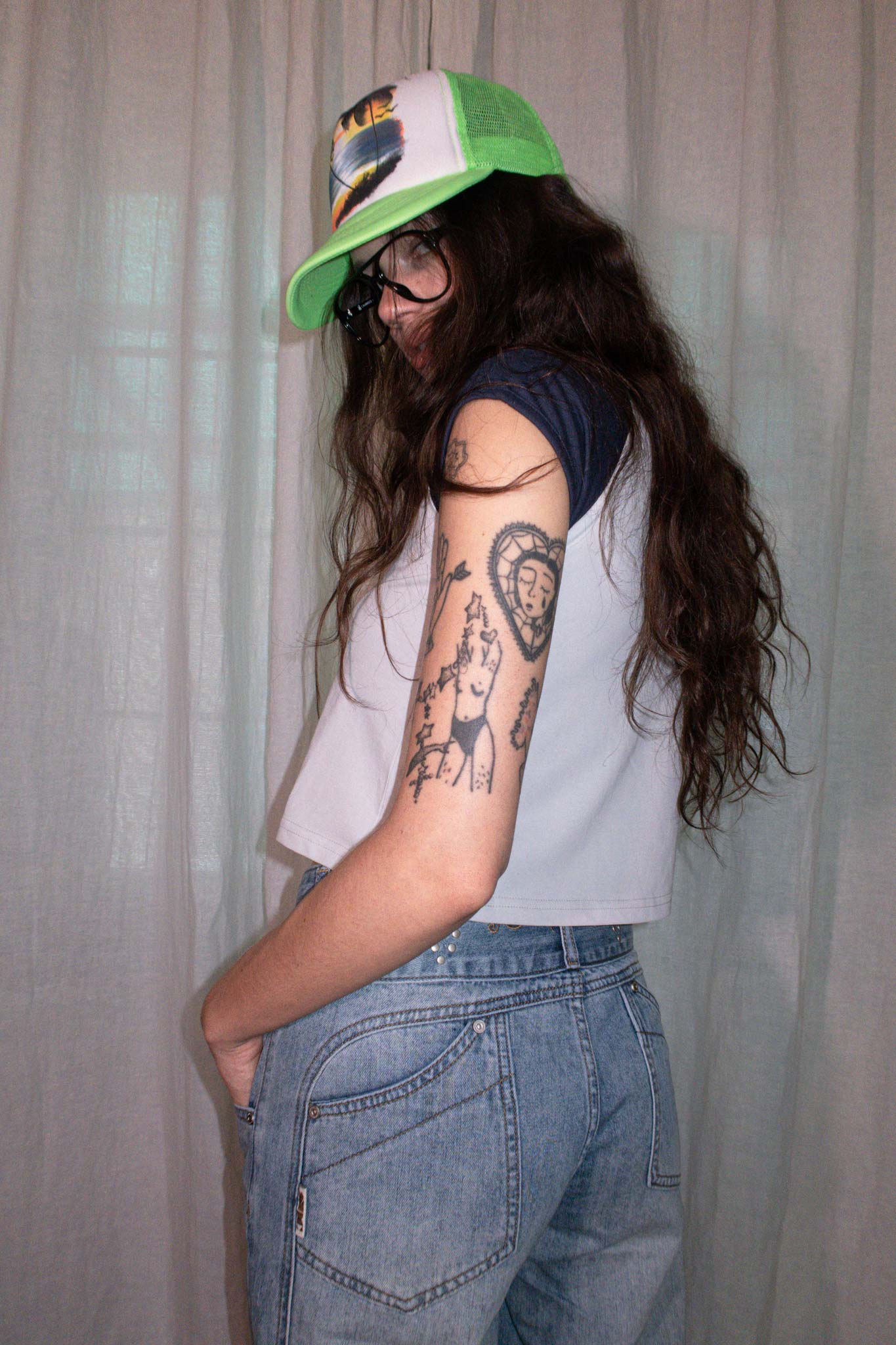 Lost Tourist Tee Raw/Dusty Navy