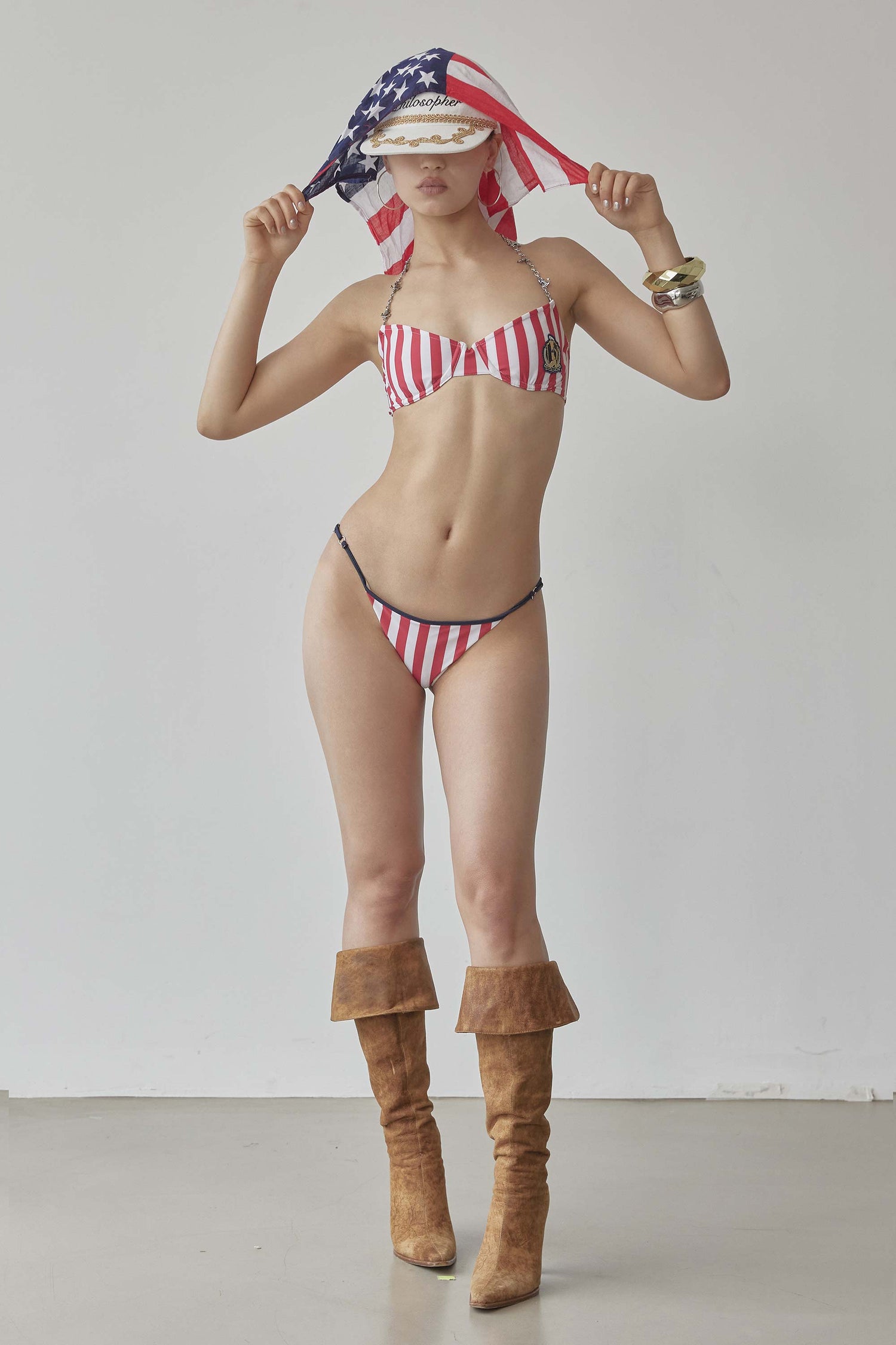 Marine Bikini Red Stripe