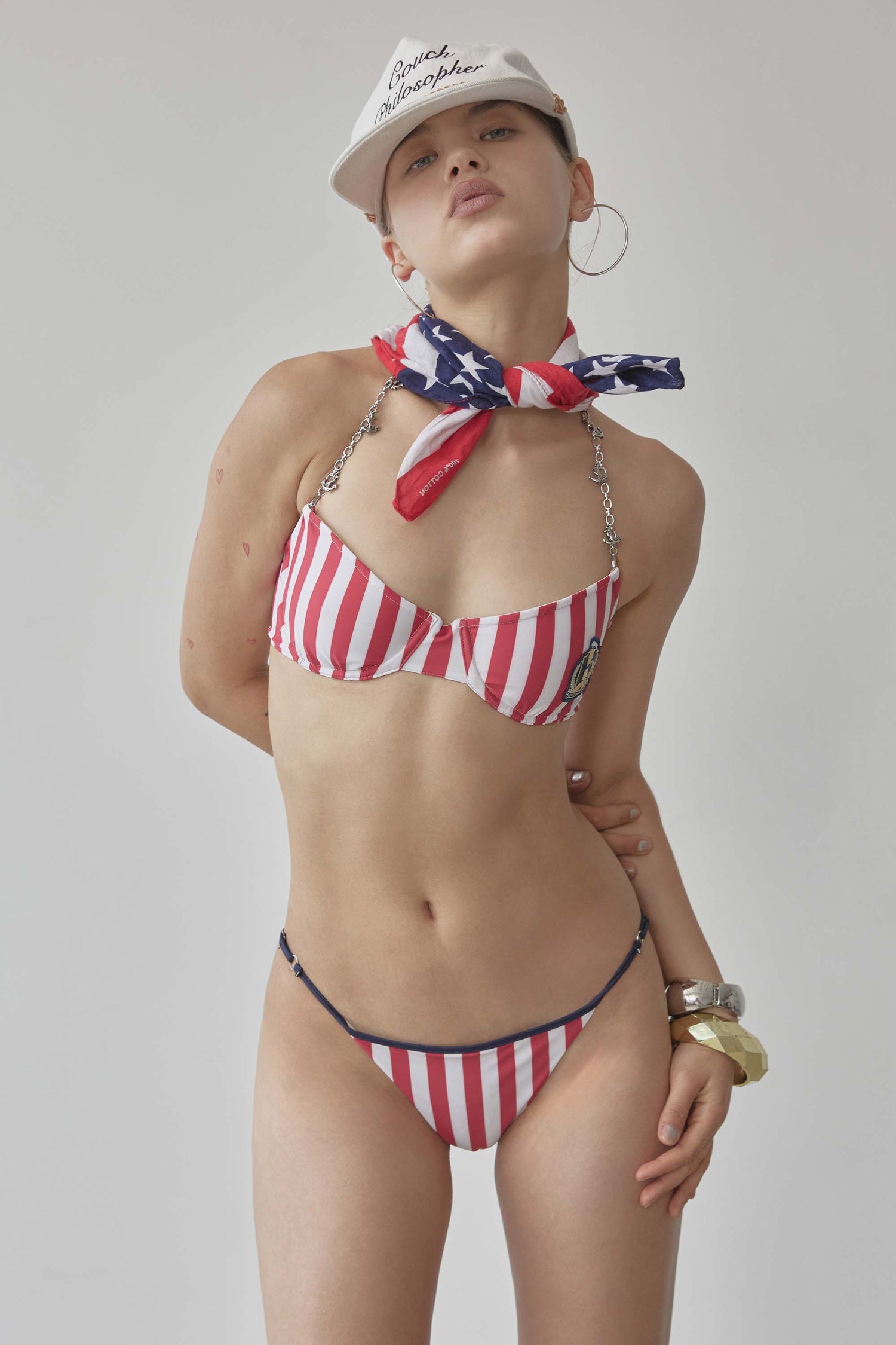 Marine Bikini Red Stripe
