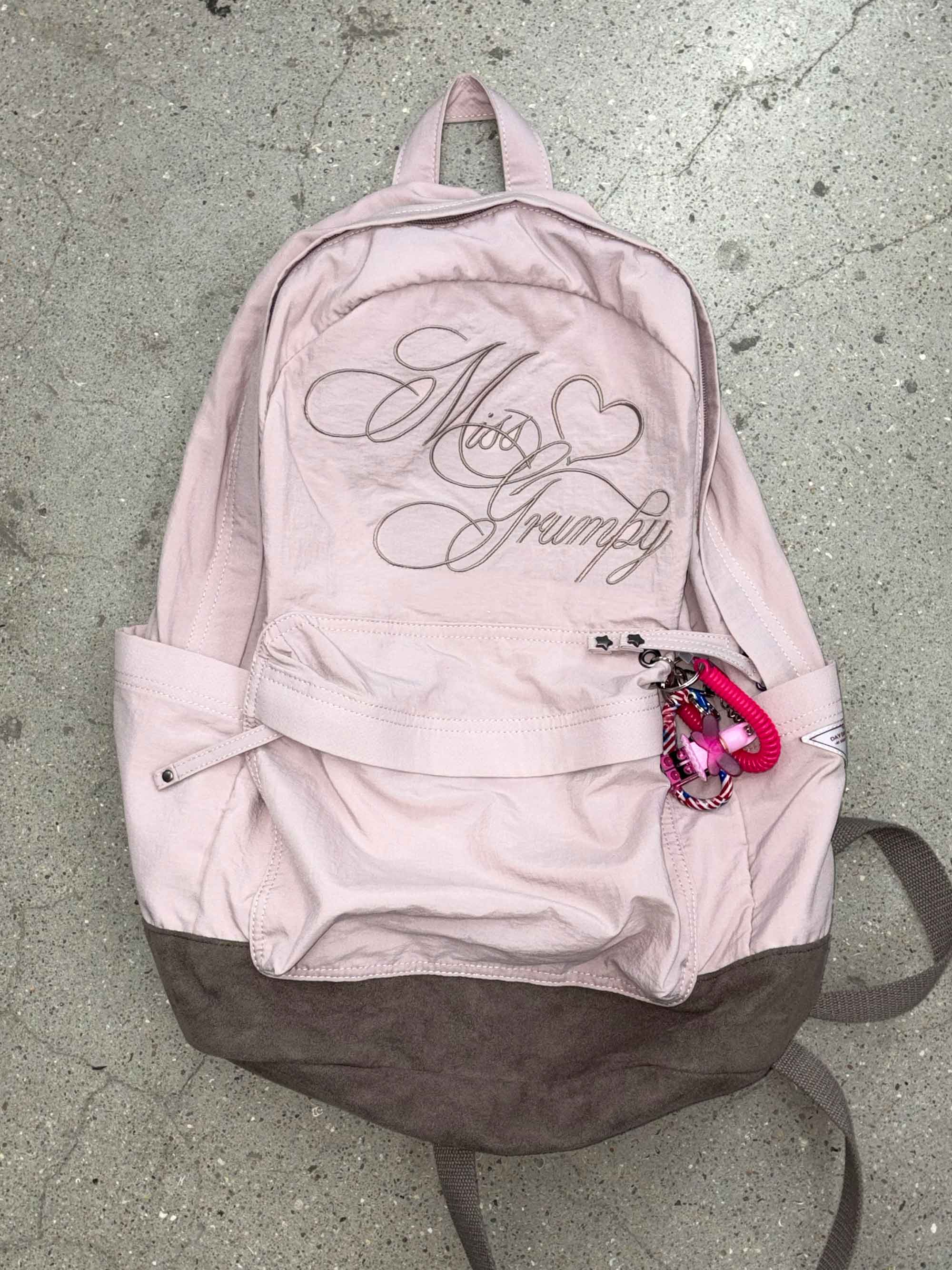 Grumpy Girl Nylon Backpack Matt Pink – Sculptor