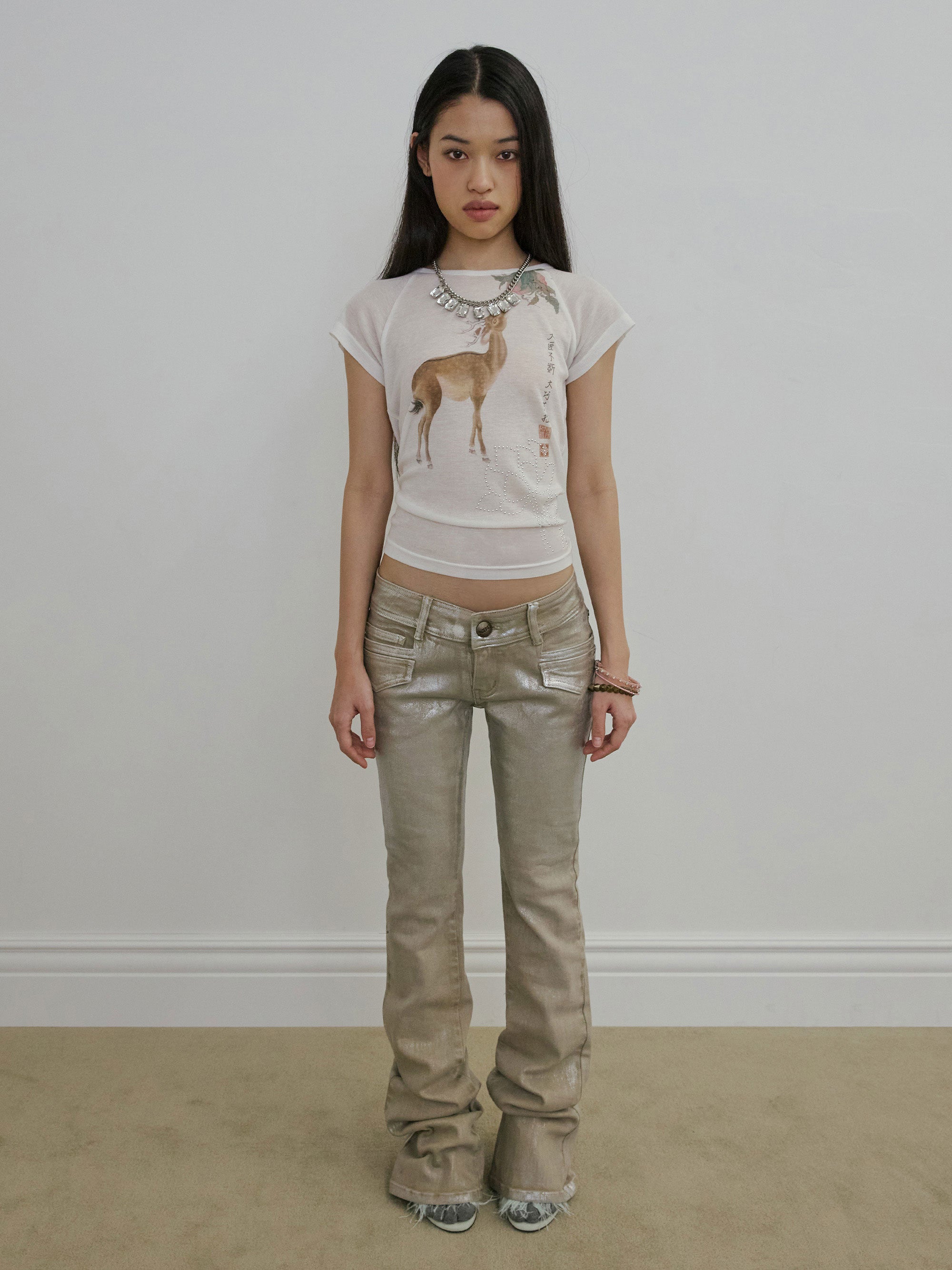 Zen Deer Tee White – Sculptor