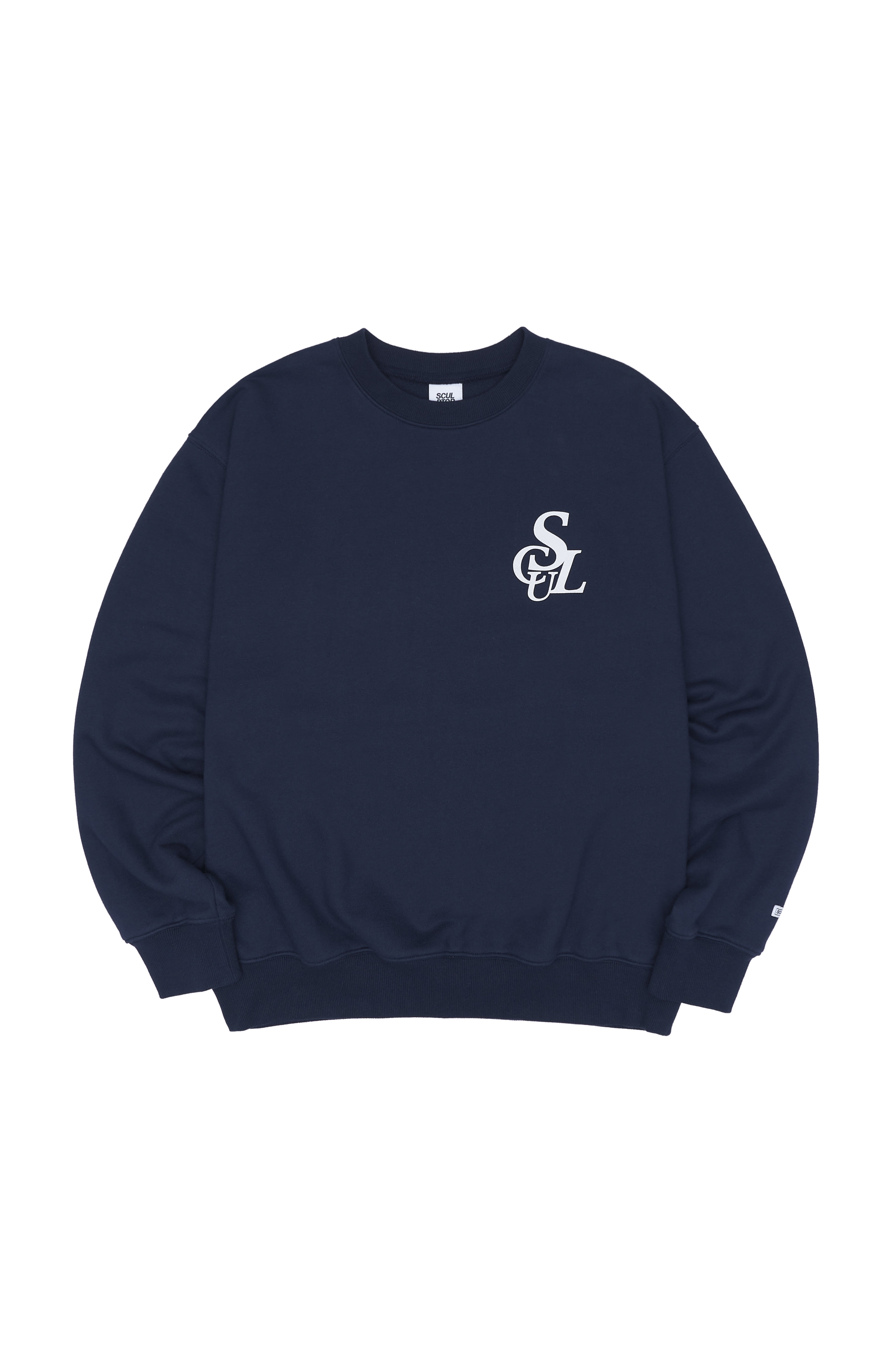 Flocking Symbol Logo Sweatshirt Navy
