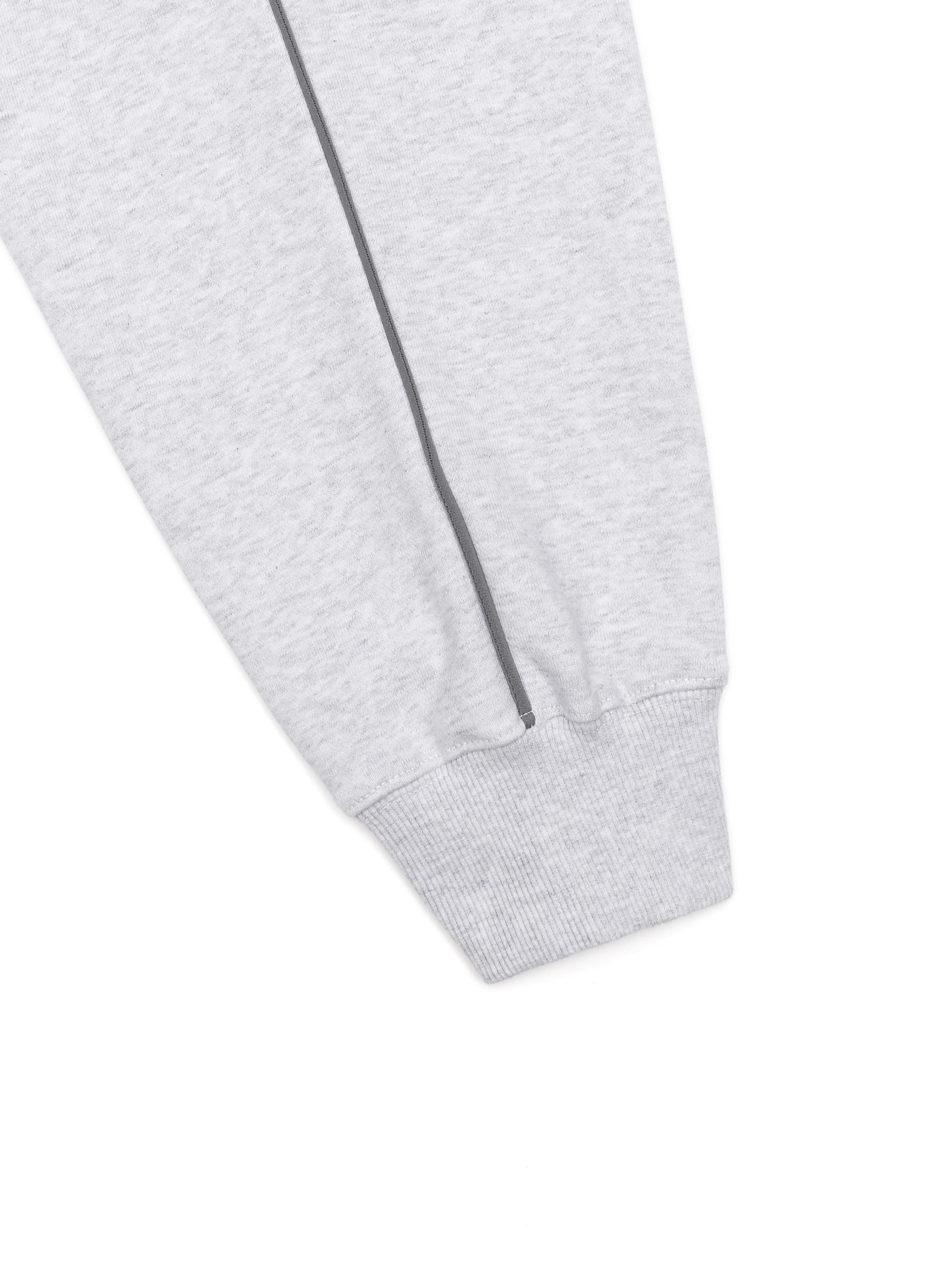 Monogram Satin Applique Sweatshirt White Melange