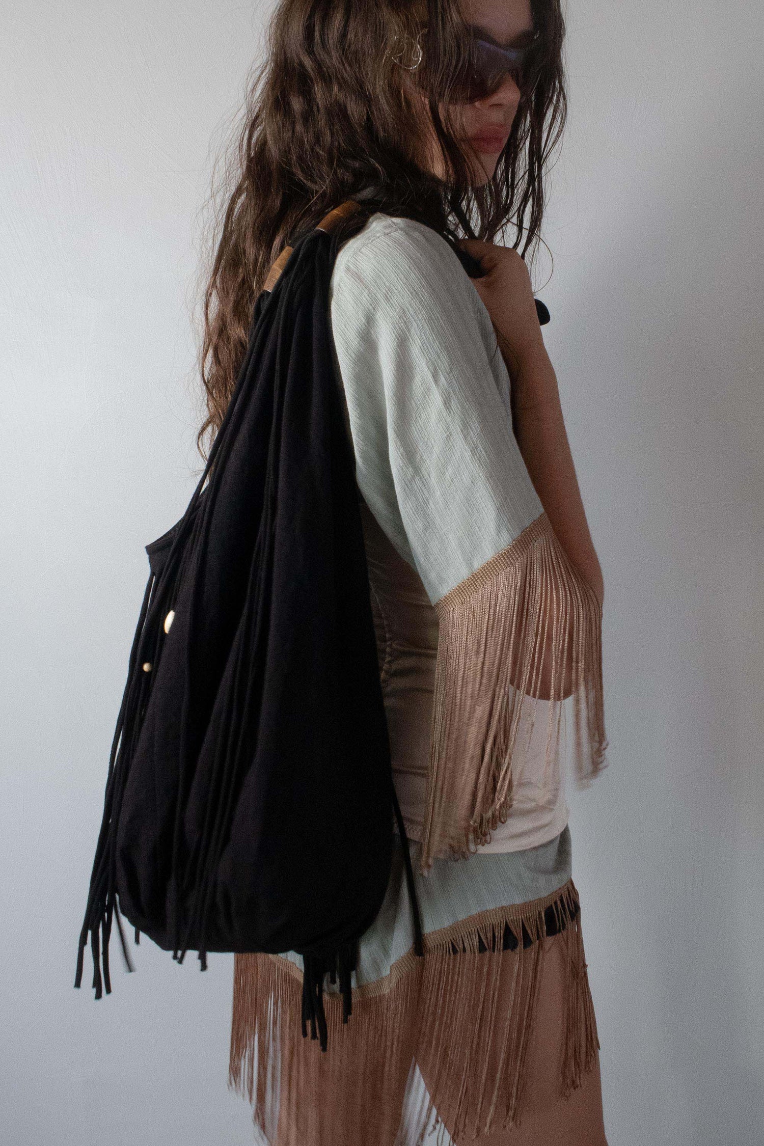 Boho Hawaiian Shirt Misty Stripe
