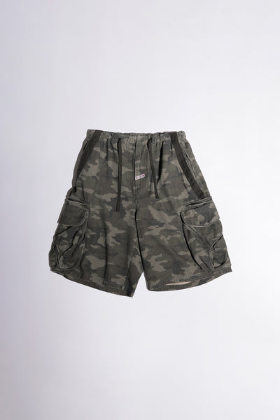 Twill Cargo Half Pants Forest Camo – Sculptor