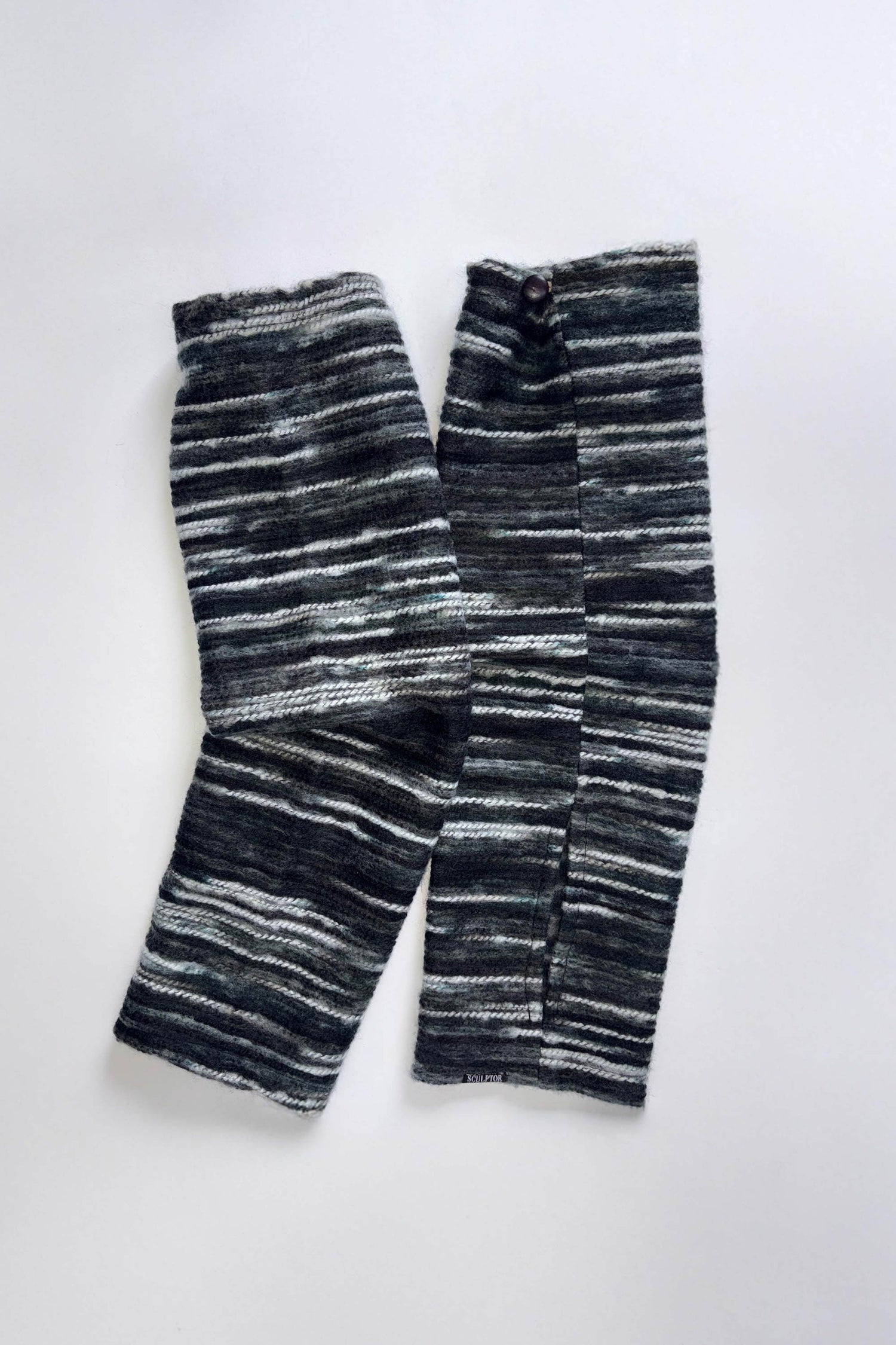 Button Back Leg Warmers Green
