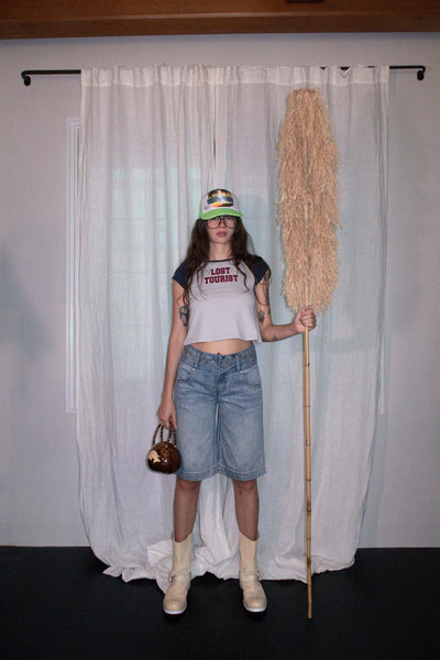 ★SCULPTOR★ Lost Tourist Tee RawDusty Navy SC25S279NA Lost Tourist Tee Raw/Dusty Navy – SCULPTOR JAPAN