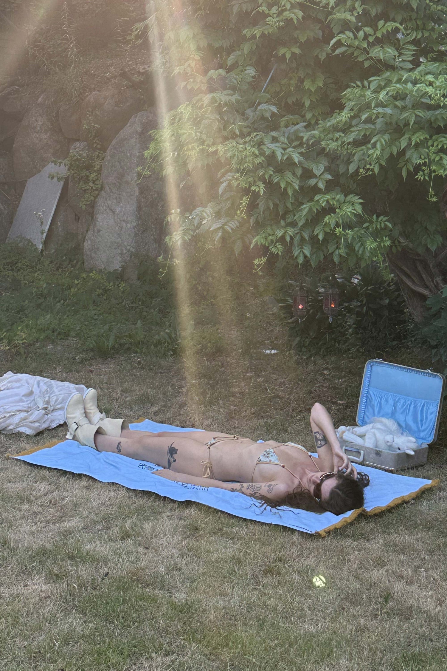 Portable Alter Beach Towel Baby Blue