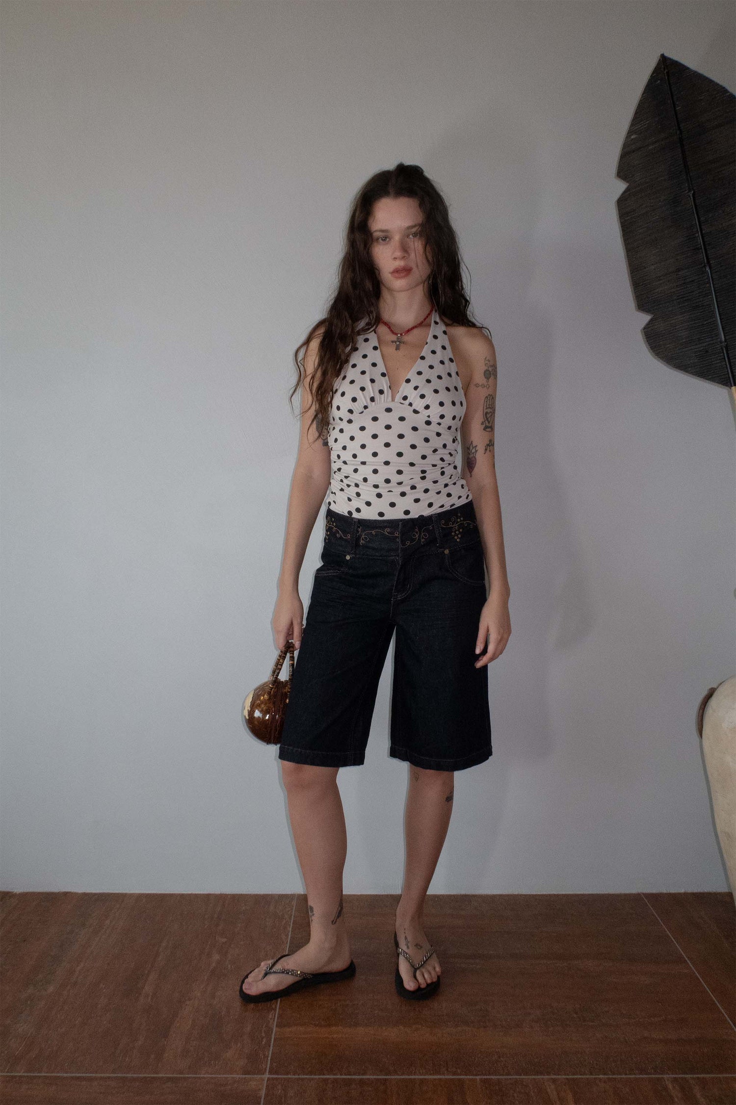 Dot Halter Top Raw