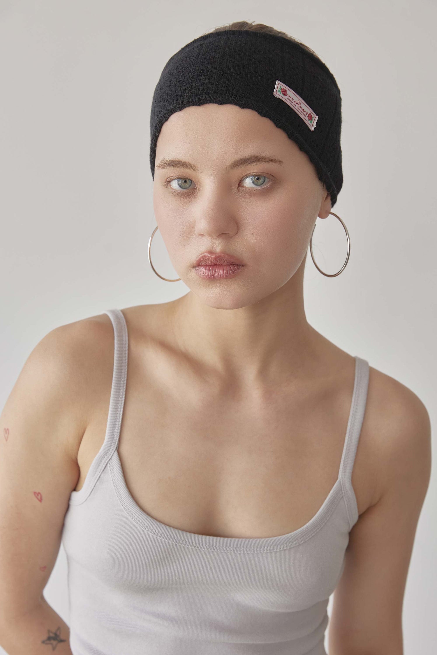 Eyelet Knit Hairband Black