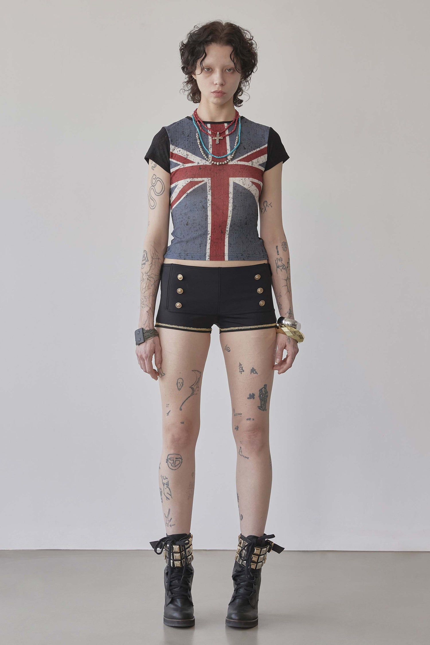Union Jack Baby Tee Black